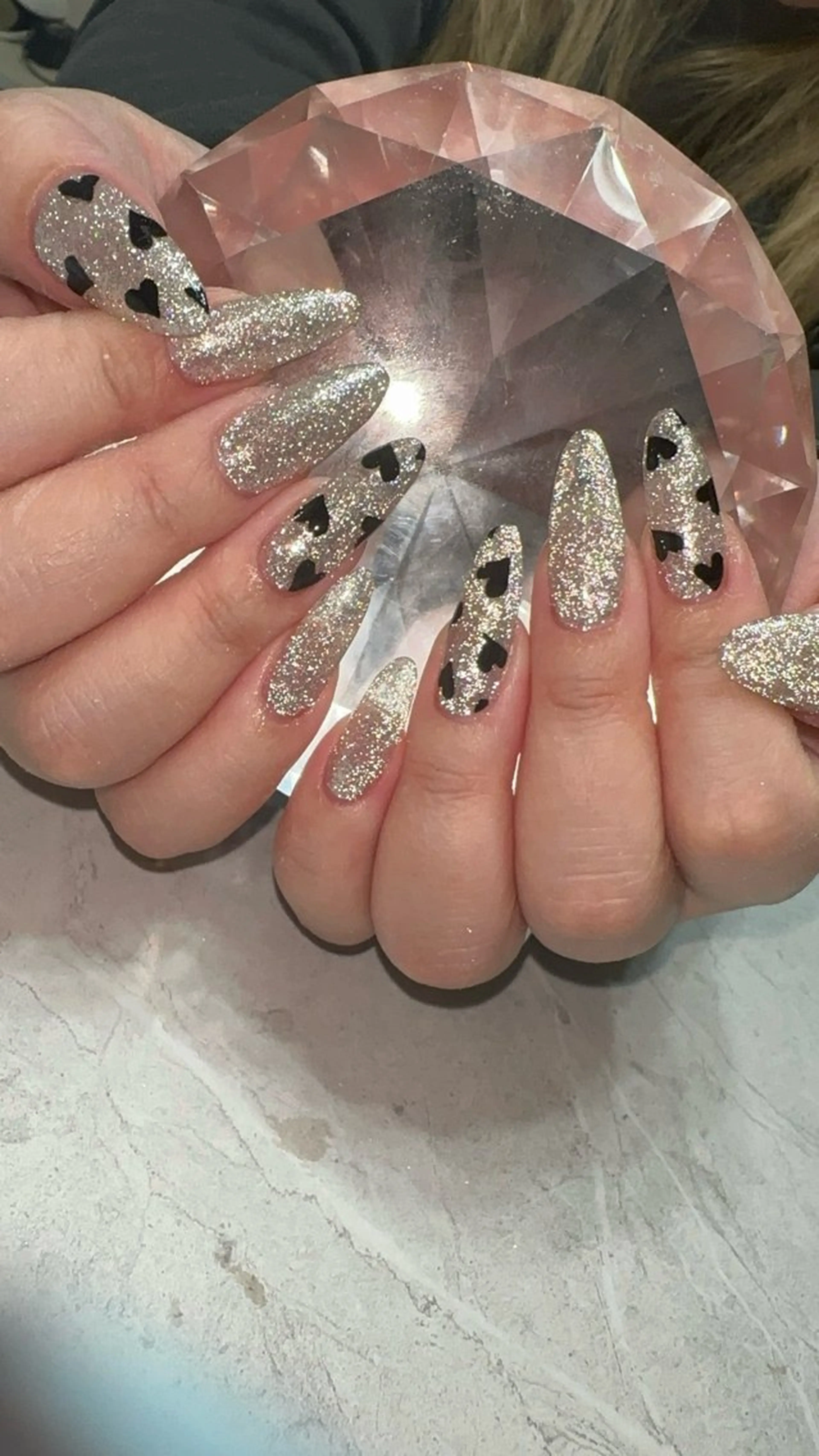 ネイル フラッシュネイル ハート ハンドネイル with nail.のネイルデザイン
