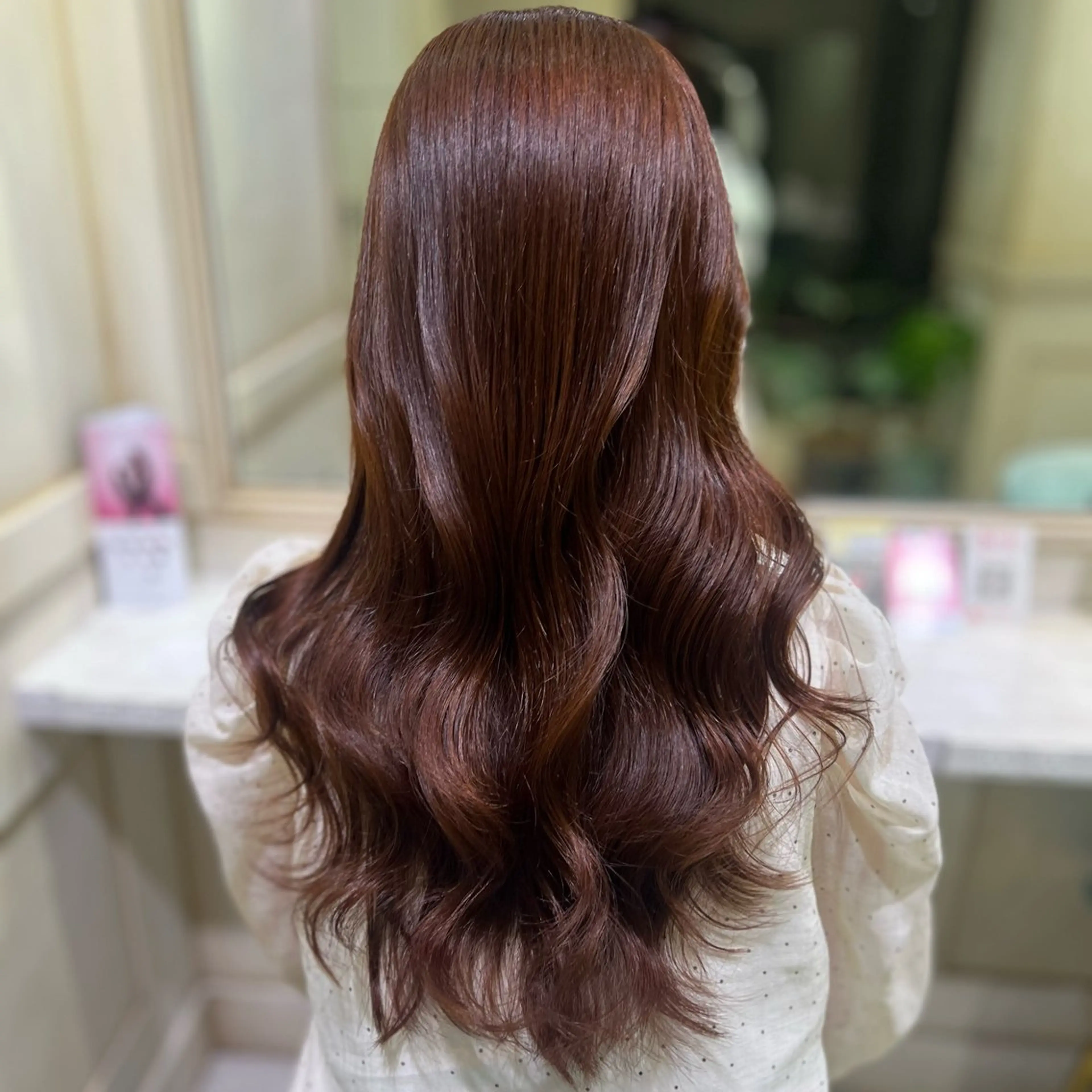 セミロング ヘアカラー トリートメント 💖ダブルカラー/ ケアカラー/レナ💖のヘアスタイル