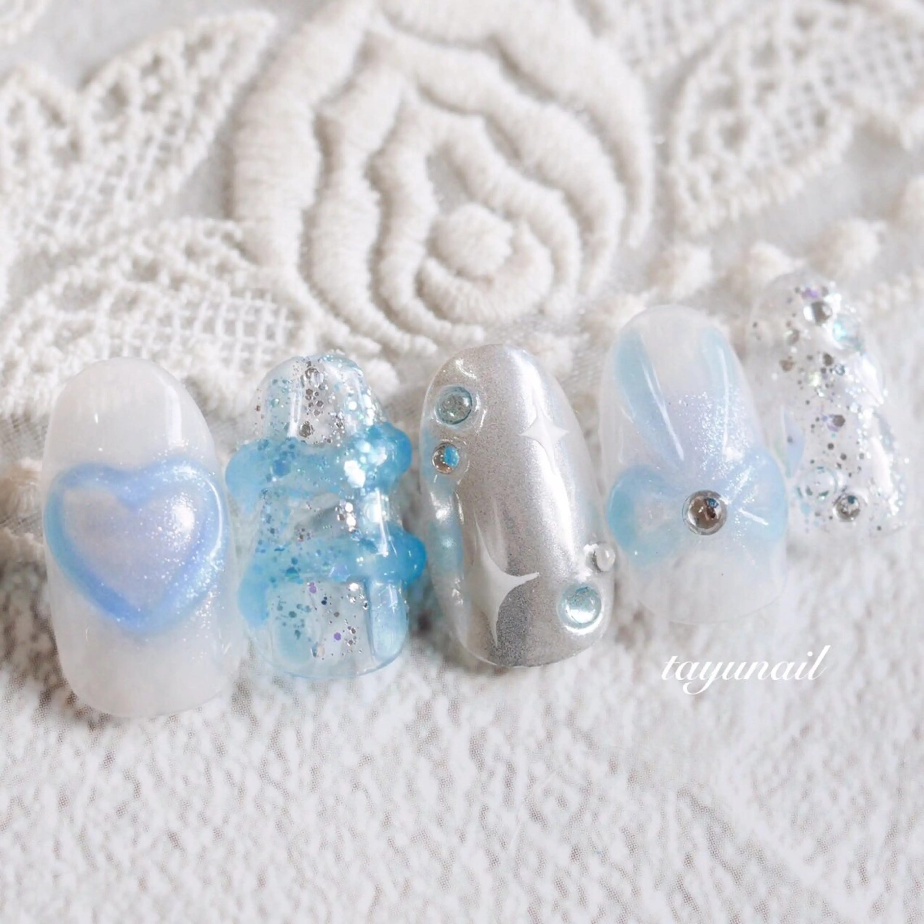 ネイル アートネイル ジェルネイル パラジェル 夏ネイル ネイルサロン 【たゆnail】のネイルデザイン
