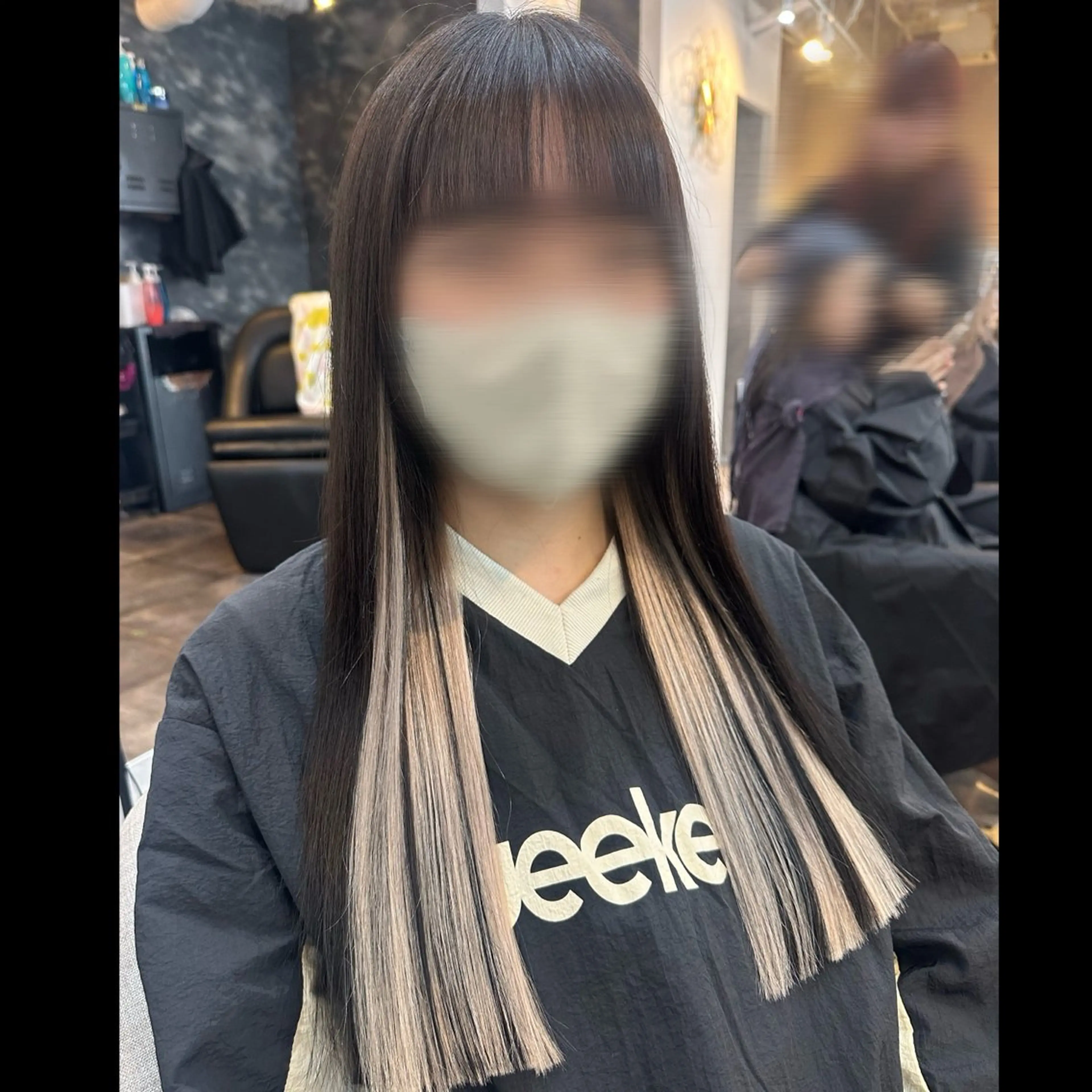 ロング カラー ヘアアレンジ エクステ エクステ 🖤kana/艶髪/ 韓国風暗髪カラー🖤のヘアスタイル