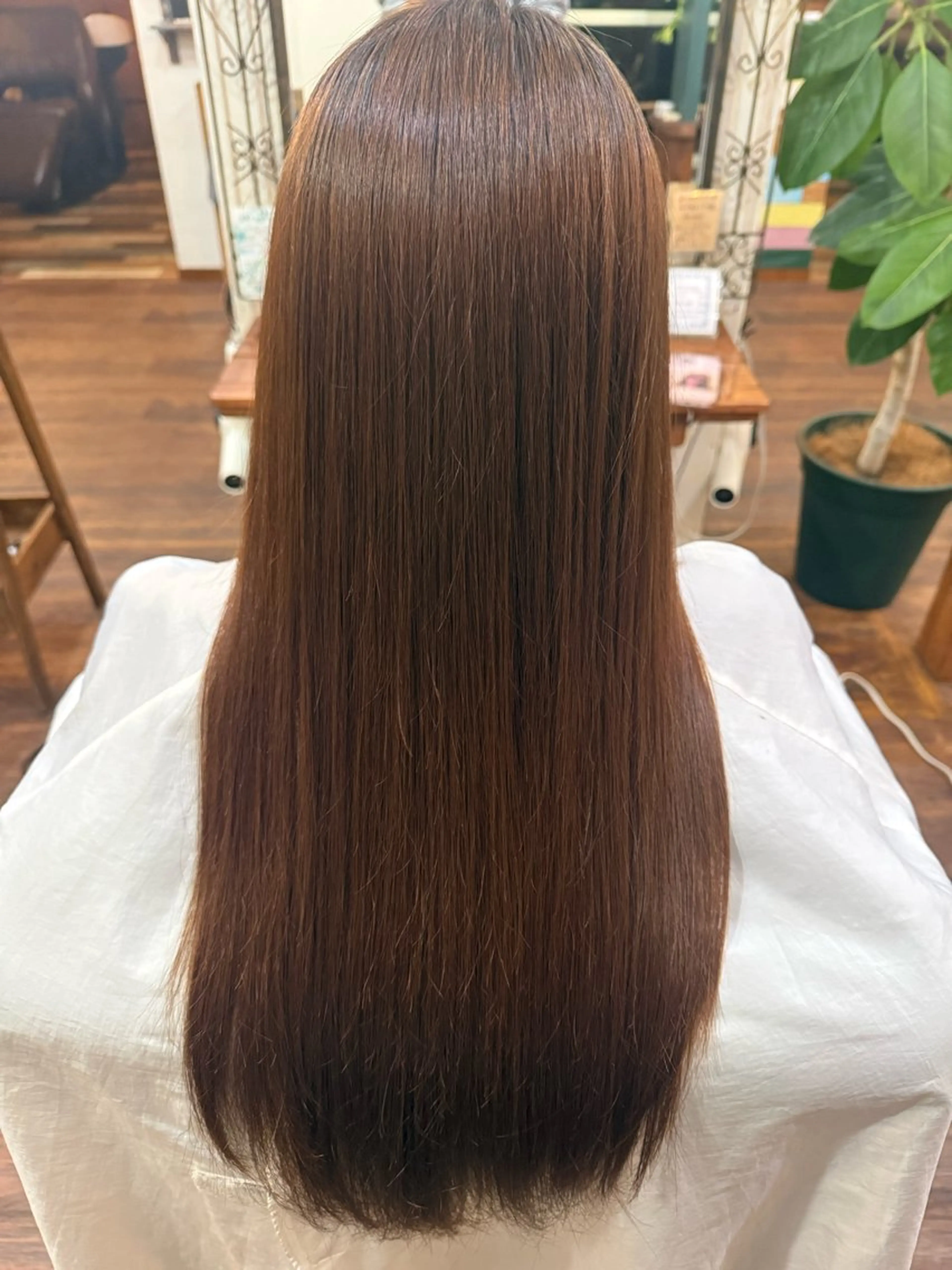 ロング 縮毛矯正 秋葉 陸のヘアスタイル
