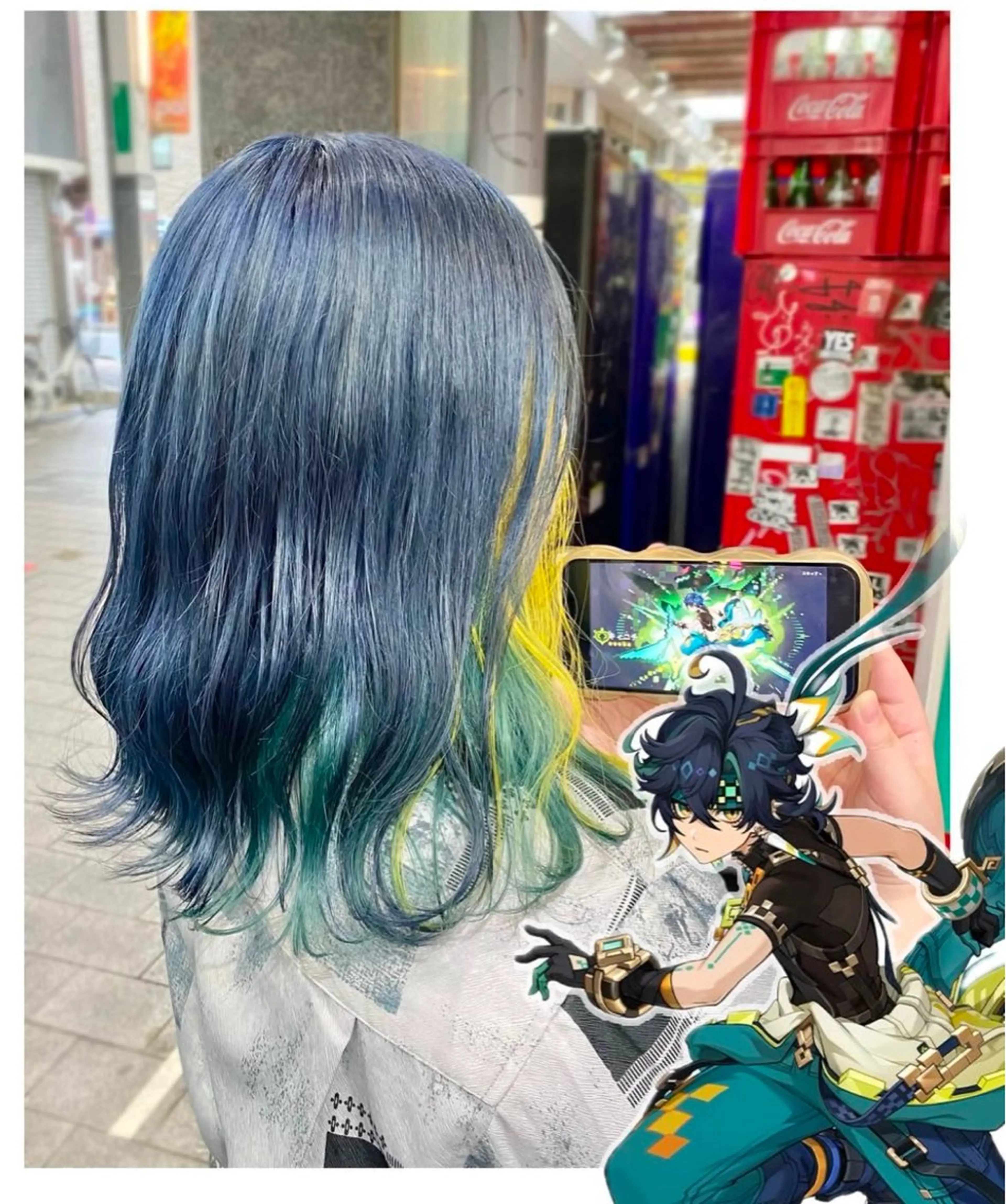 ミディアム カラー ブリーチ ヘアカラー TSUNO🦖 派手髪/オタク美容師のヘアスタイル