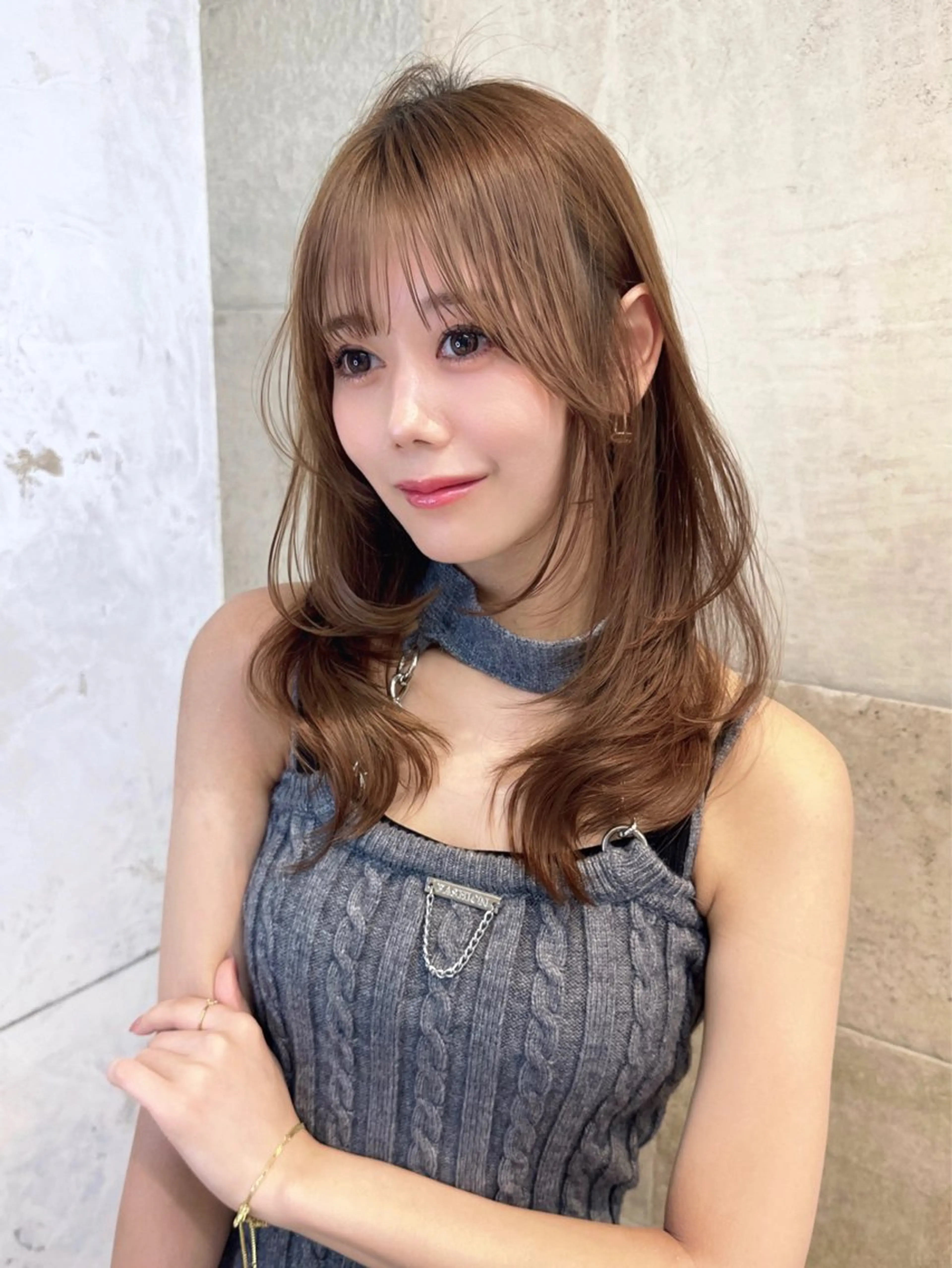 ミディアム カラー 荻野 峻輔/レイヤー /ハッシュ/透明感のヘアスタイル