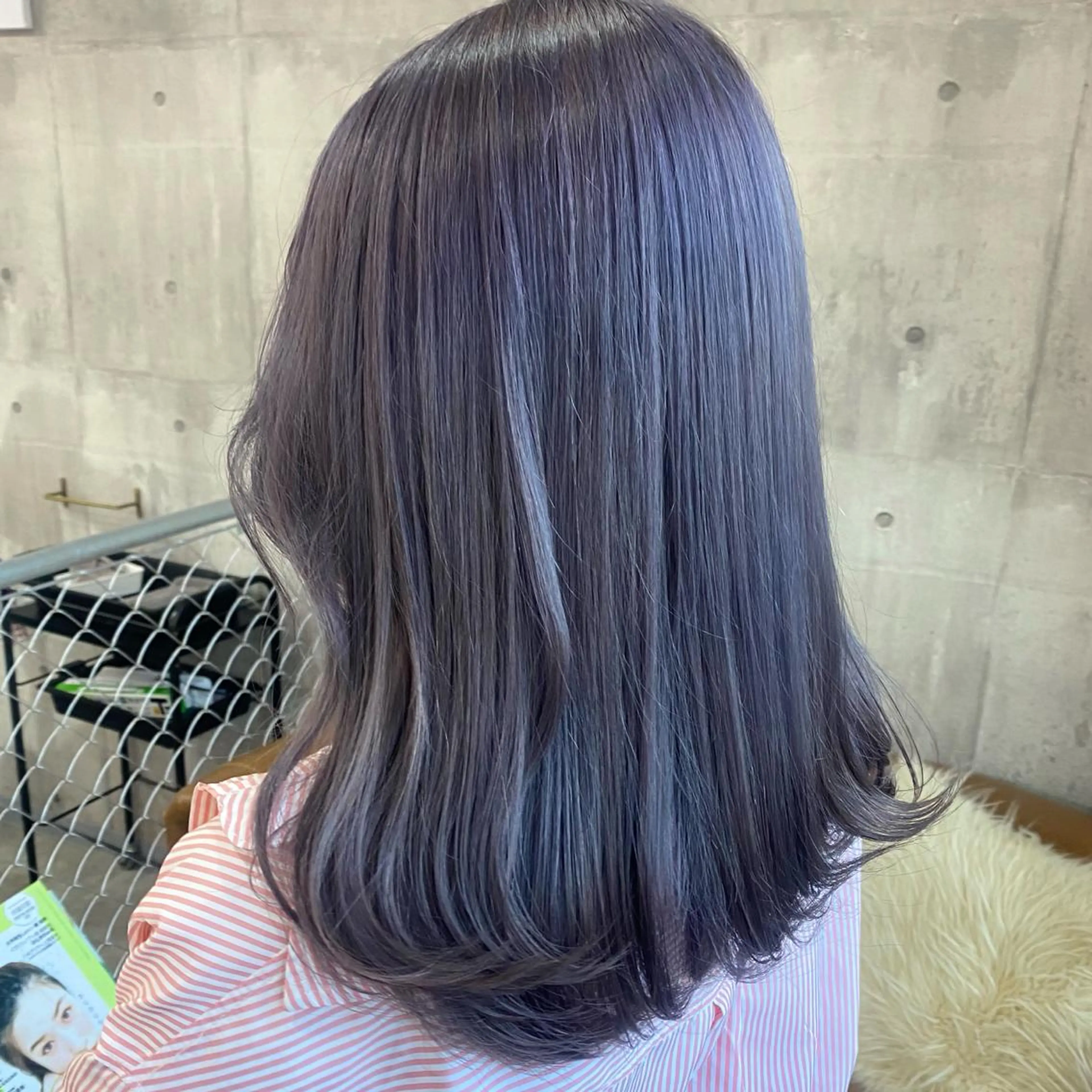 セミロング カラー ブロンド ラベンダーカラー SHURI❤️‍🔥 中/韓mix ♡のヘアスタイル