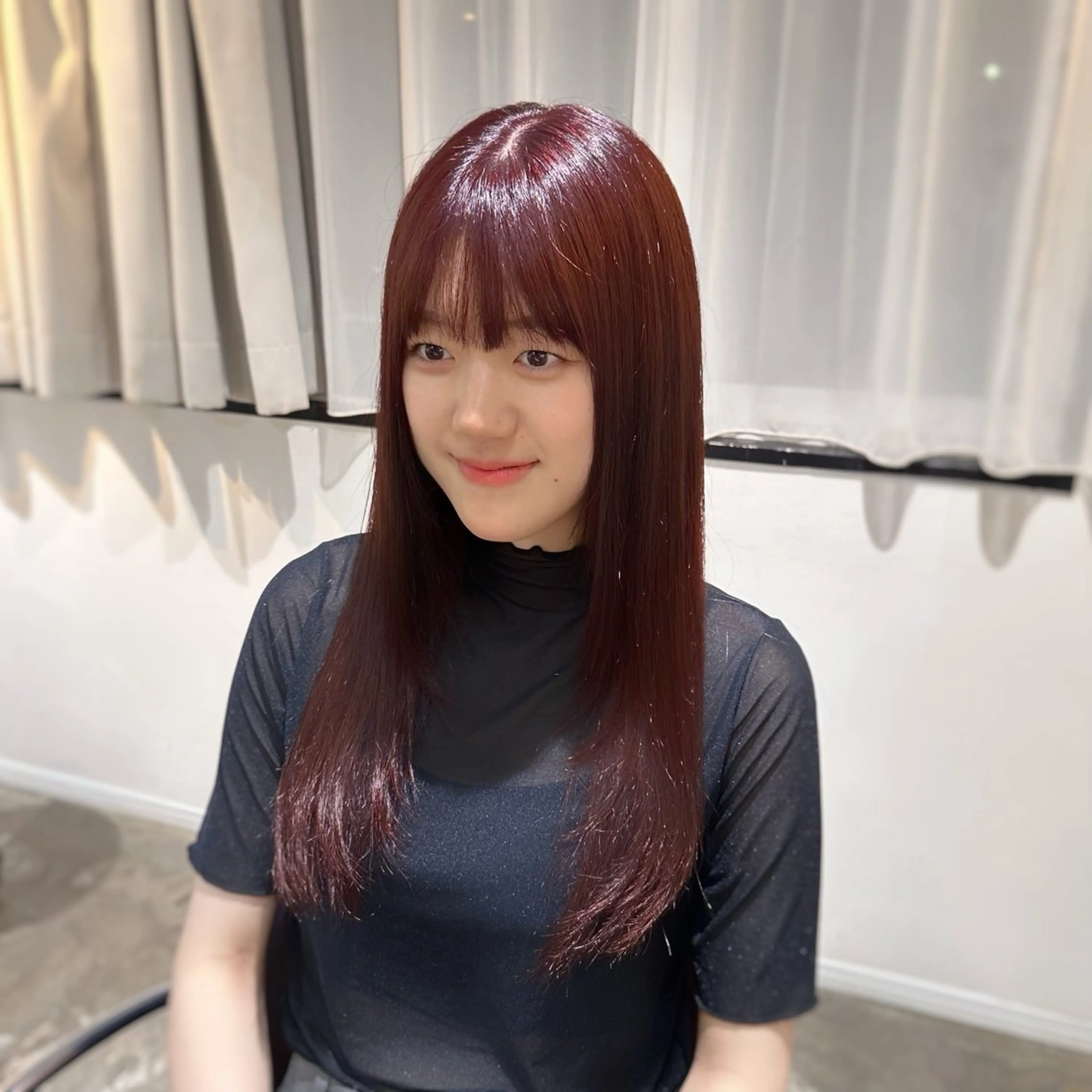 【ツヤのある暖色系🎀】カット＋ブリーチなしダブルカラーの写真