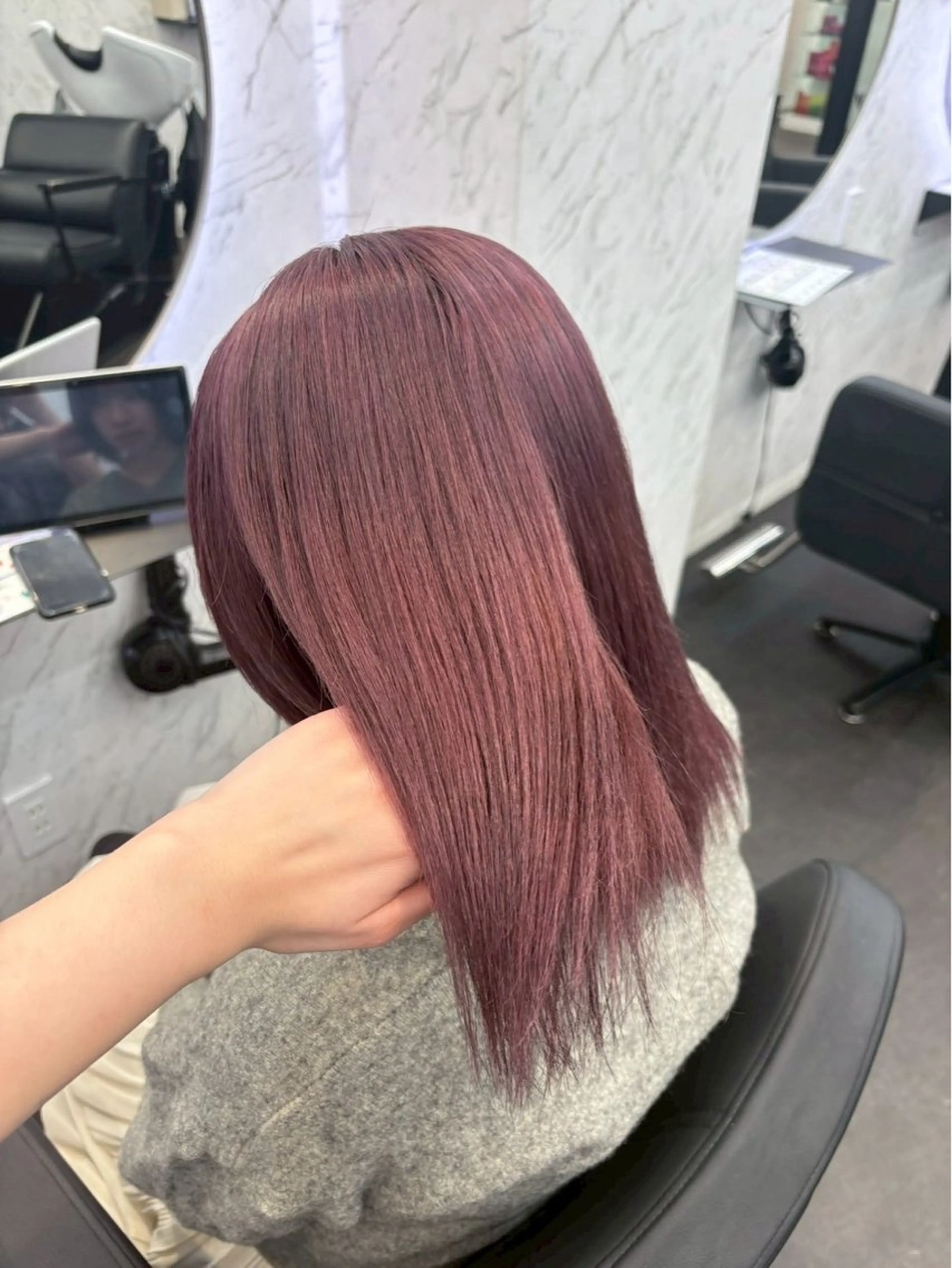 カラー ヘアカラー 레온⋆✦ Leon cut¥1100のヘアスタイル