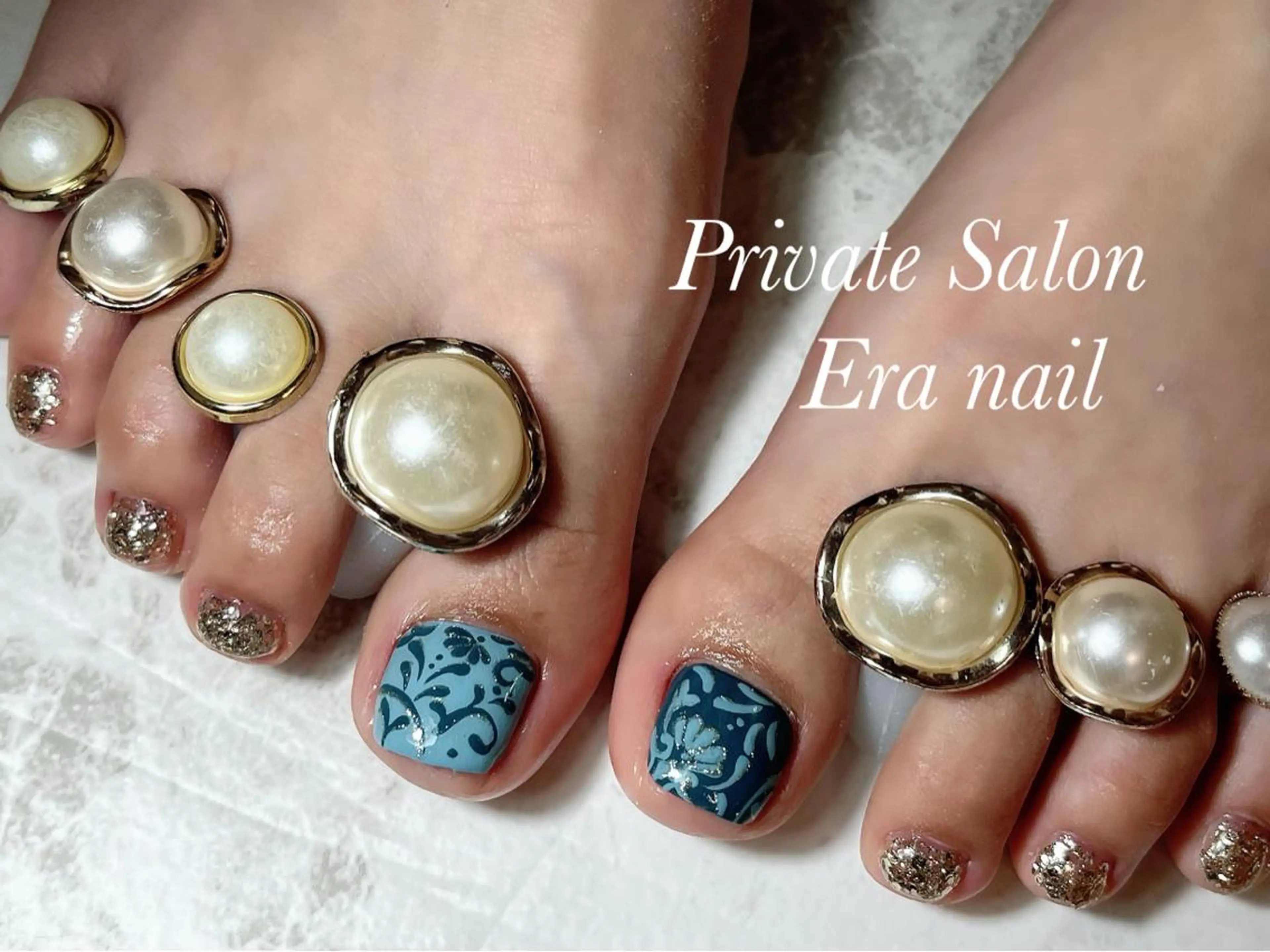 ネイル フットネイル シンプルネイル フットネイル Era nailのネイルデザイン