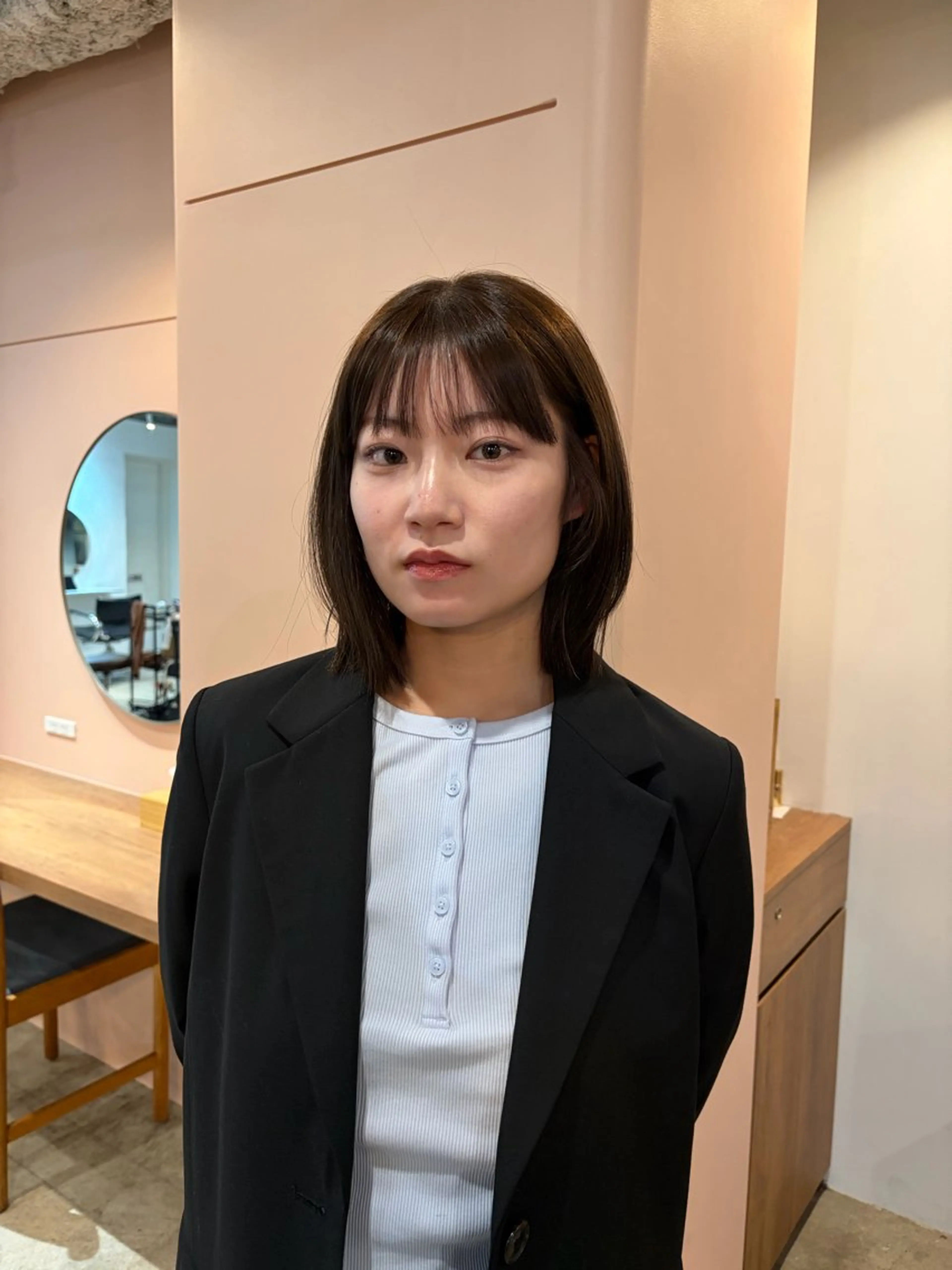 ミディアム カット ヘアカラー 🧣misaki 🧣のヘアスタイル