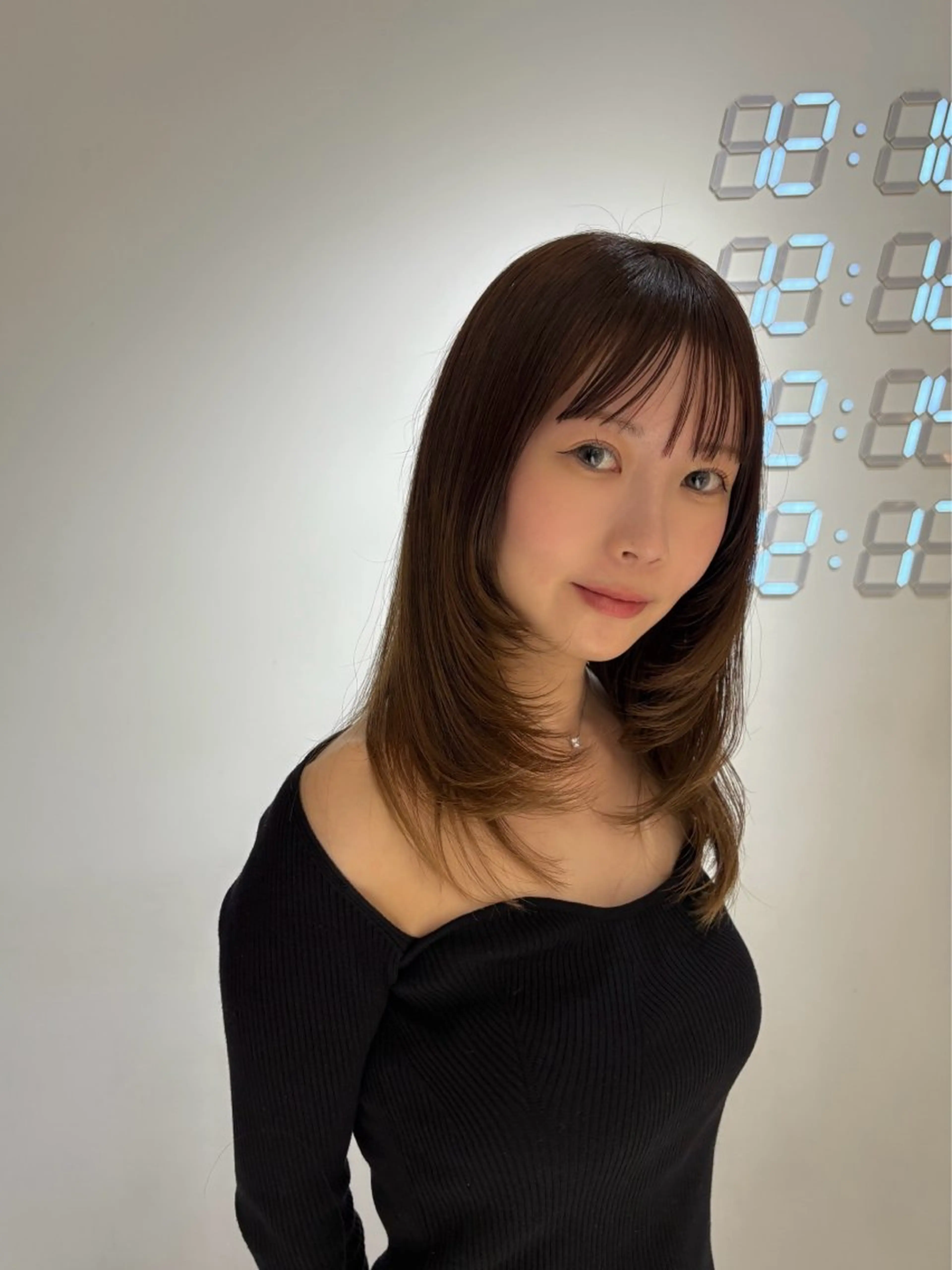 ミディアム 🌫️縮毛矯正/髪質 改善/ゆずる🌫️のヘアスタイル