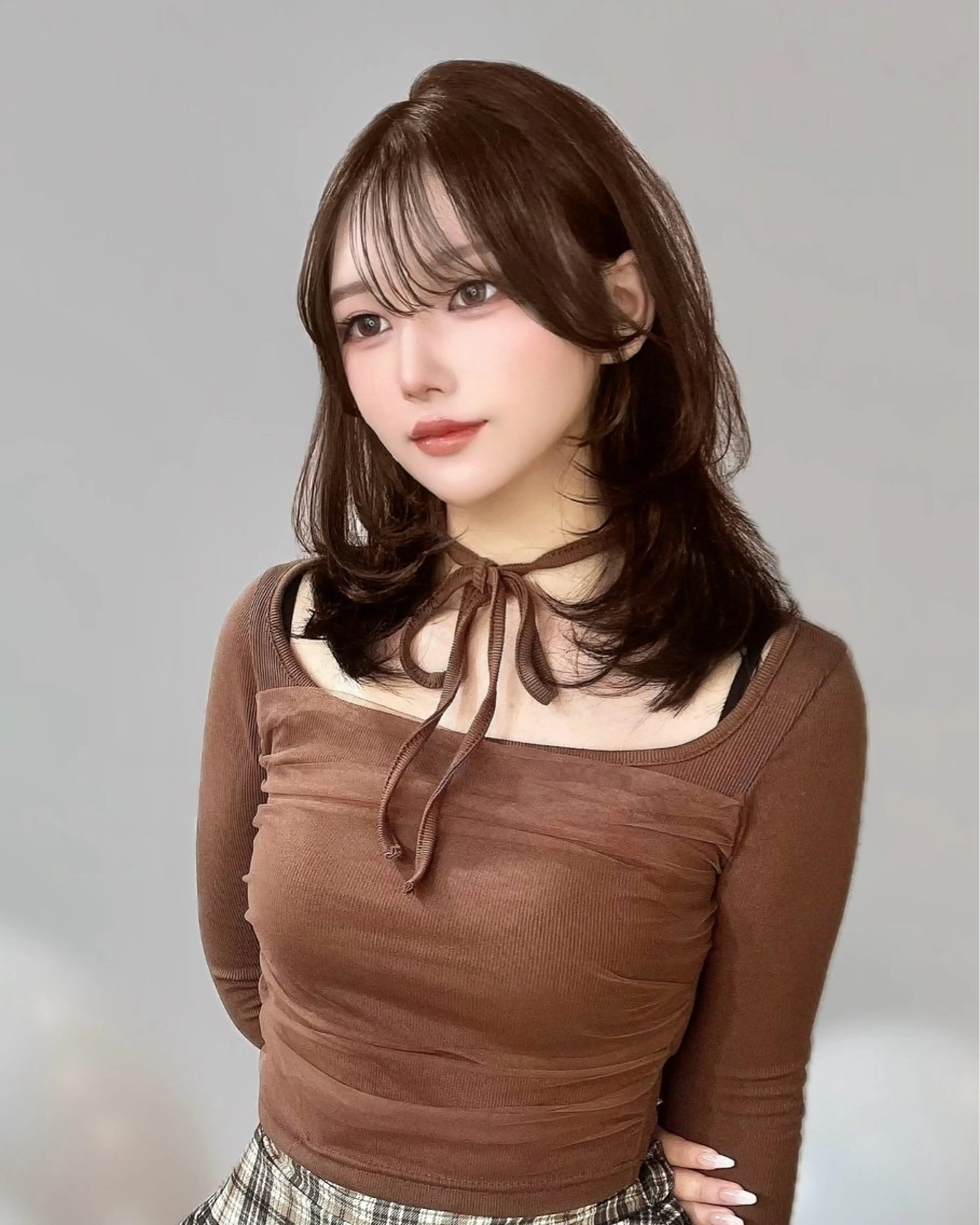 【迷ったらこちら♪】韓国ヘア🇰🇷 🩶カット＋透明感ワンカラー+1stepトリートメントの写真