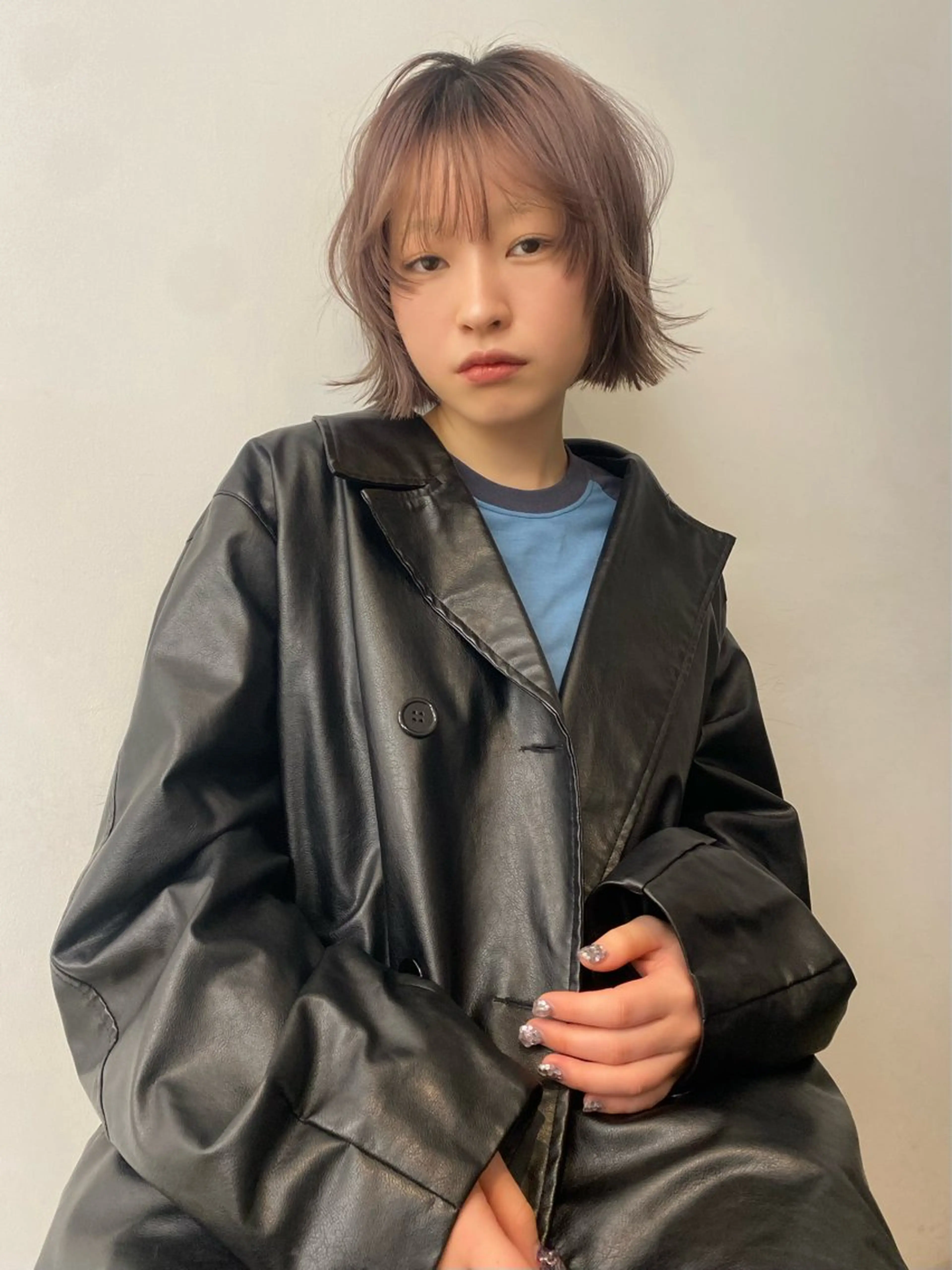 【水・木 19時～】カラー+3stepトリートメント《顎から下​〜​鎖骨上の長さの方》ワンカラー/暖色カラー/ツヤ感カラーの写真