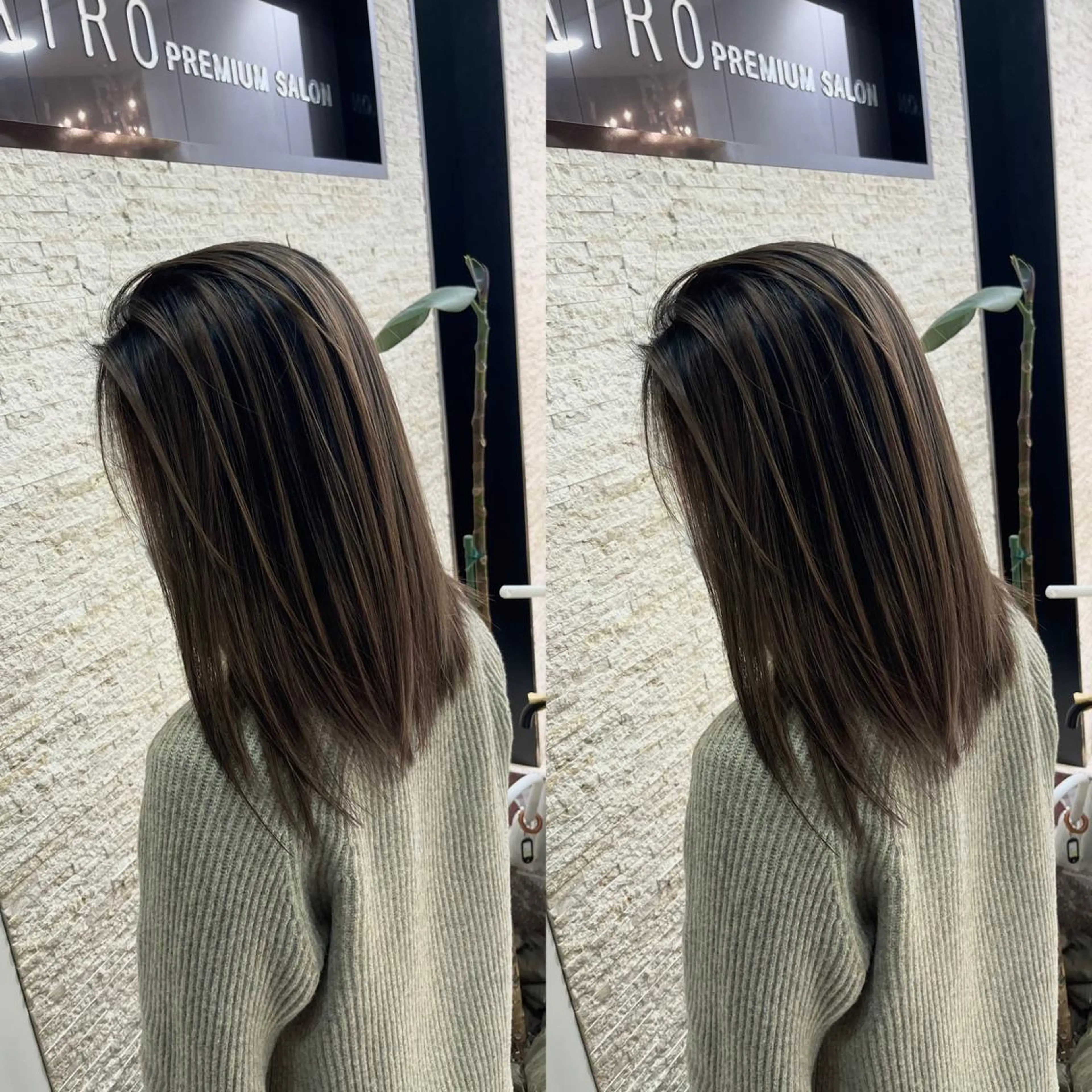 ミディアム カット ヘアカラー Y Uのヘアスタイル