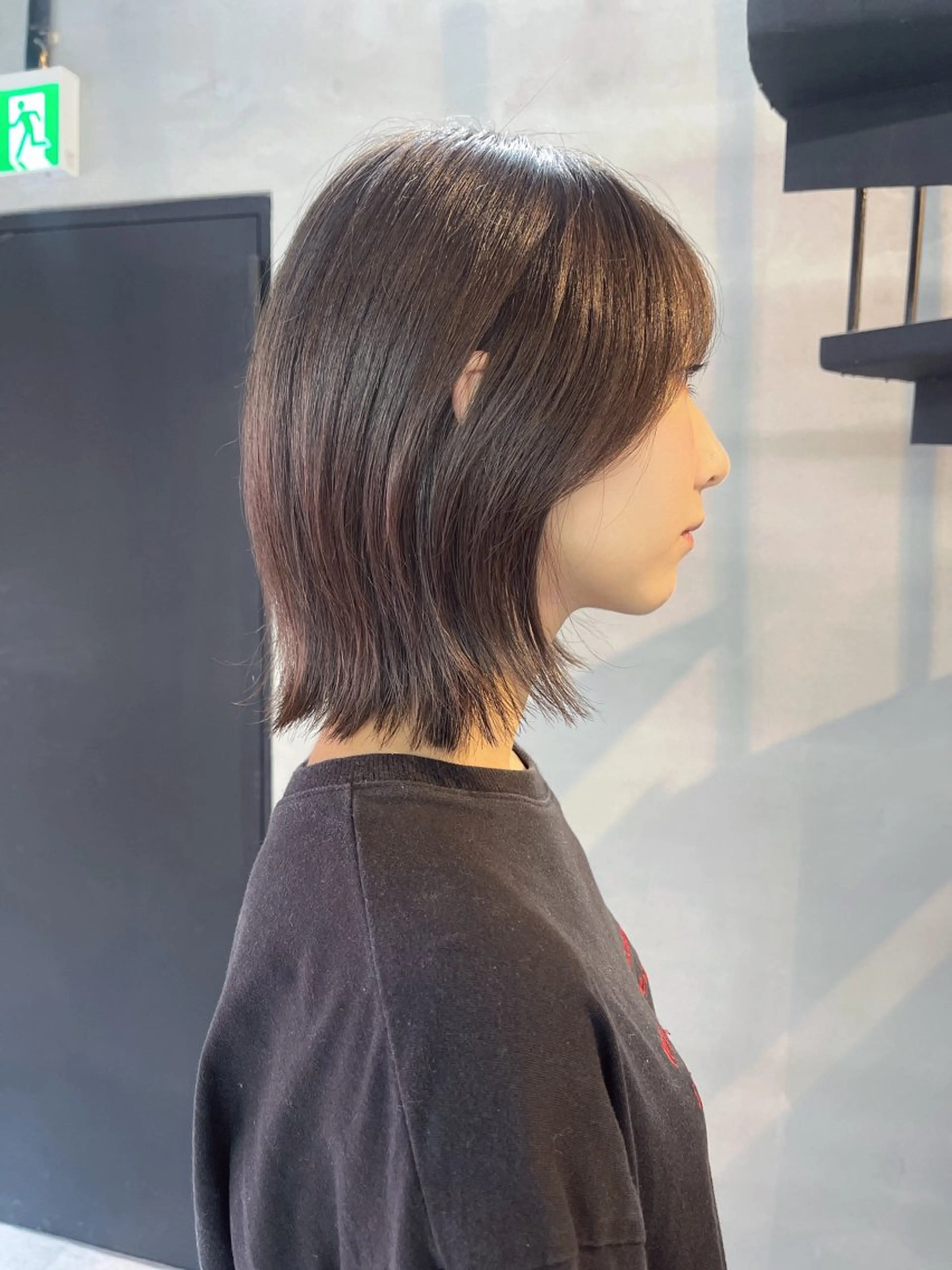 ミディアム ボブレイヤー ボブ くびれヘア くびれレイヤー レイヤーカット カット トリートメント 柏 ウルフ/レイヤー 田中佐和🐺のヘアスタイル