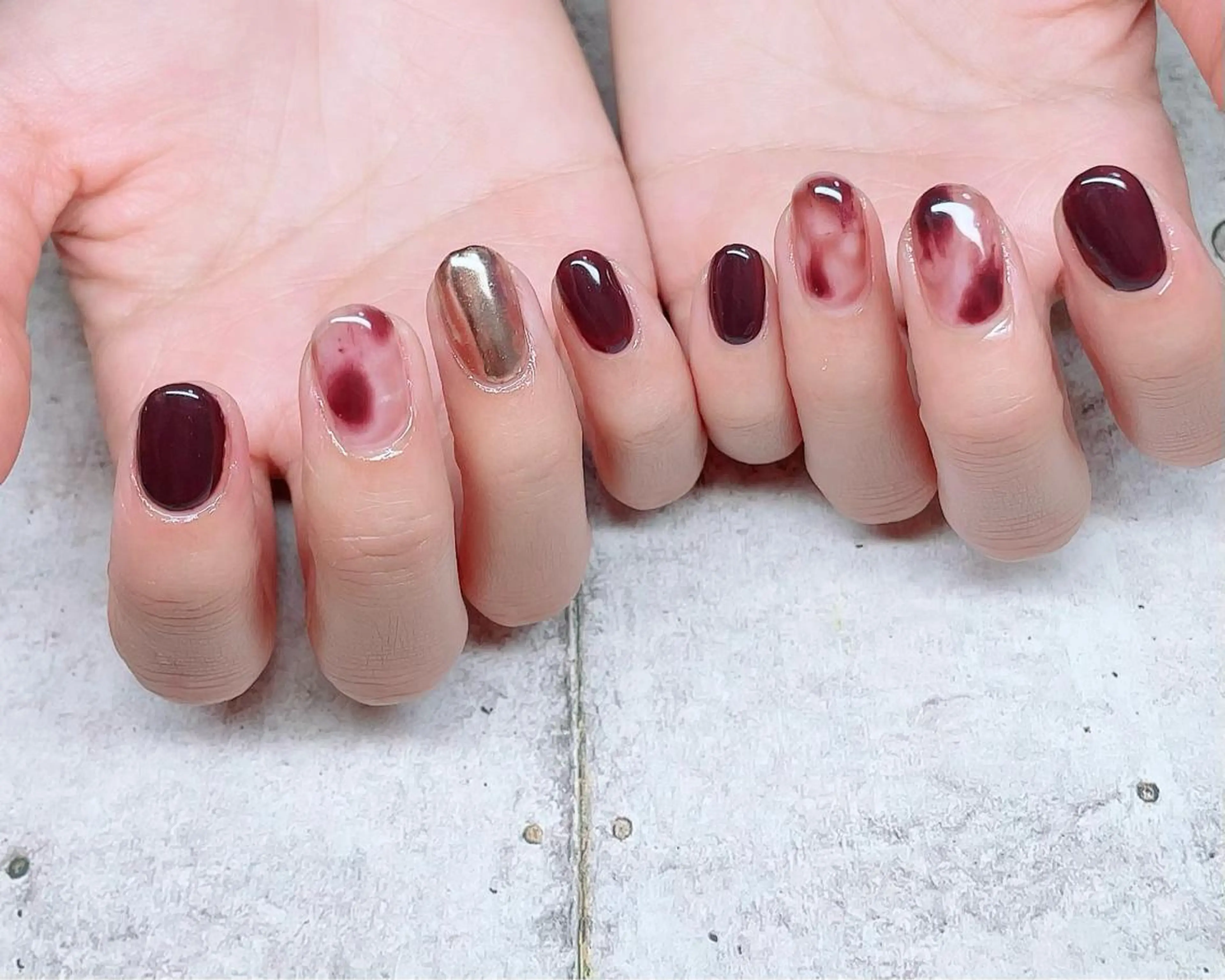 ショート カラー ネイル ニュアンスネイル Nail_by N1のネイルデザイン