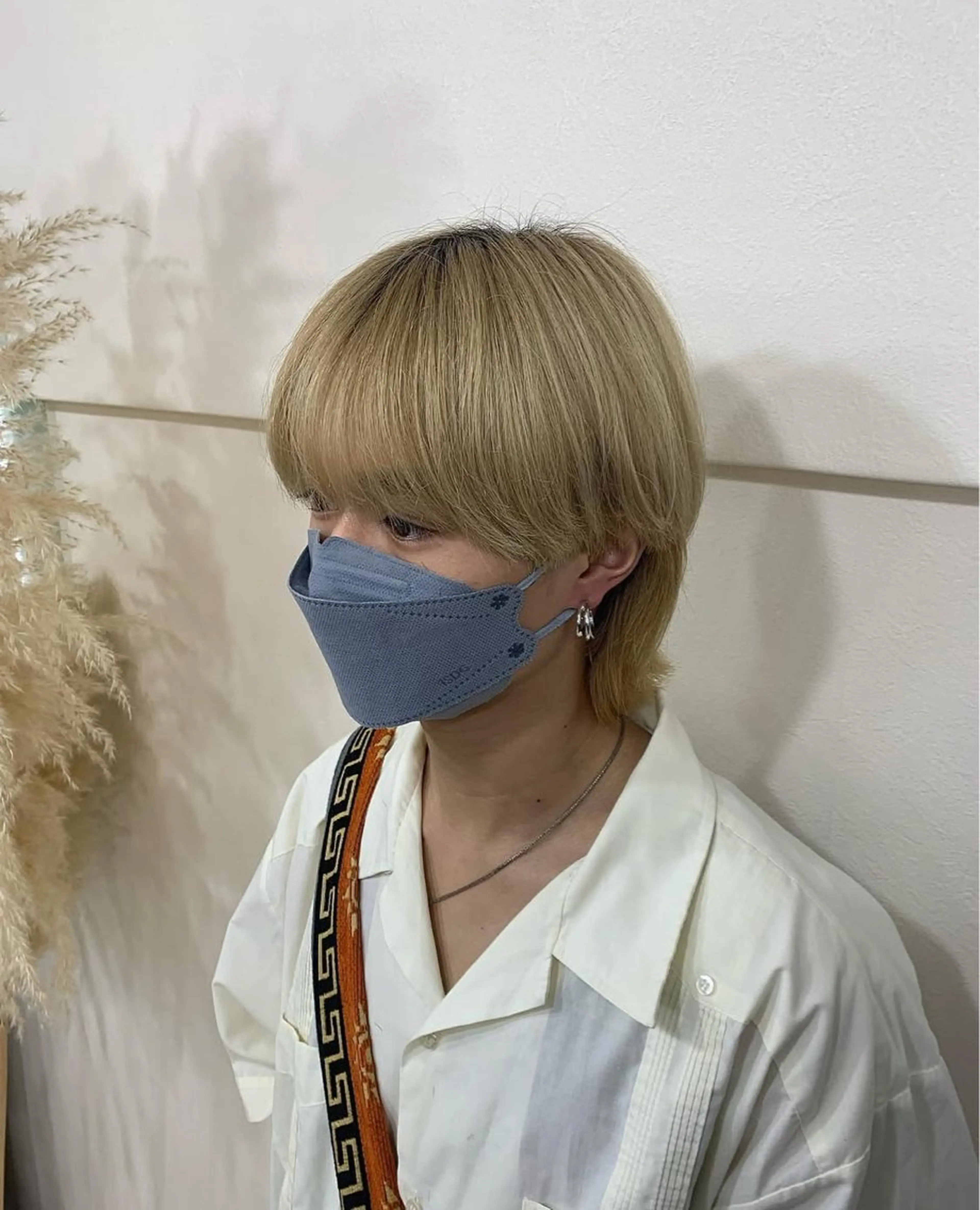 ミディアム カラー メンズ キマるメンズパーマ クメユウキのヘアスタイル
