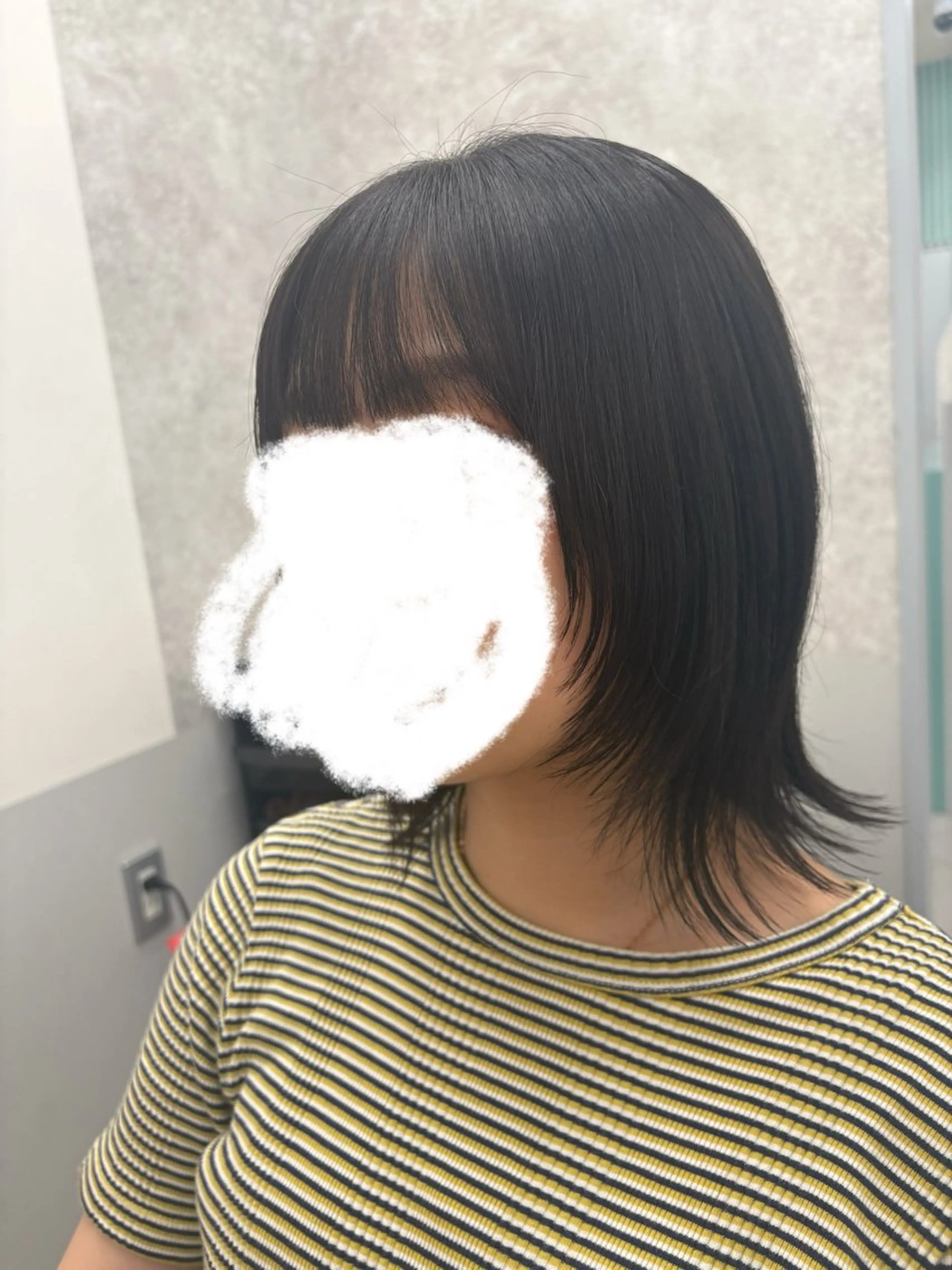 ミディアム ボブレイヤー ボブ 顔まわりレイヤー 伸ばしかけ レイヤーカット カット トリートメント 🌷MIREA🌷 LUANA 難波店のヘアスタイル