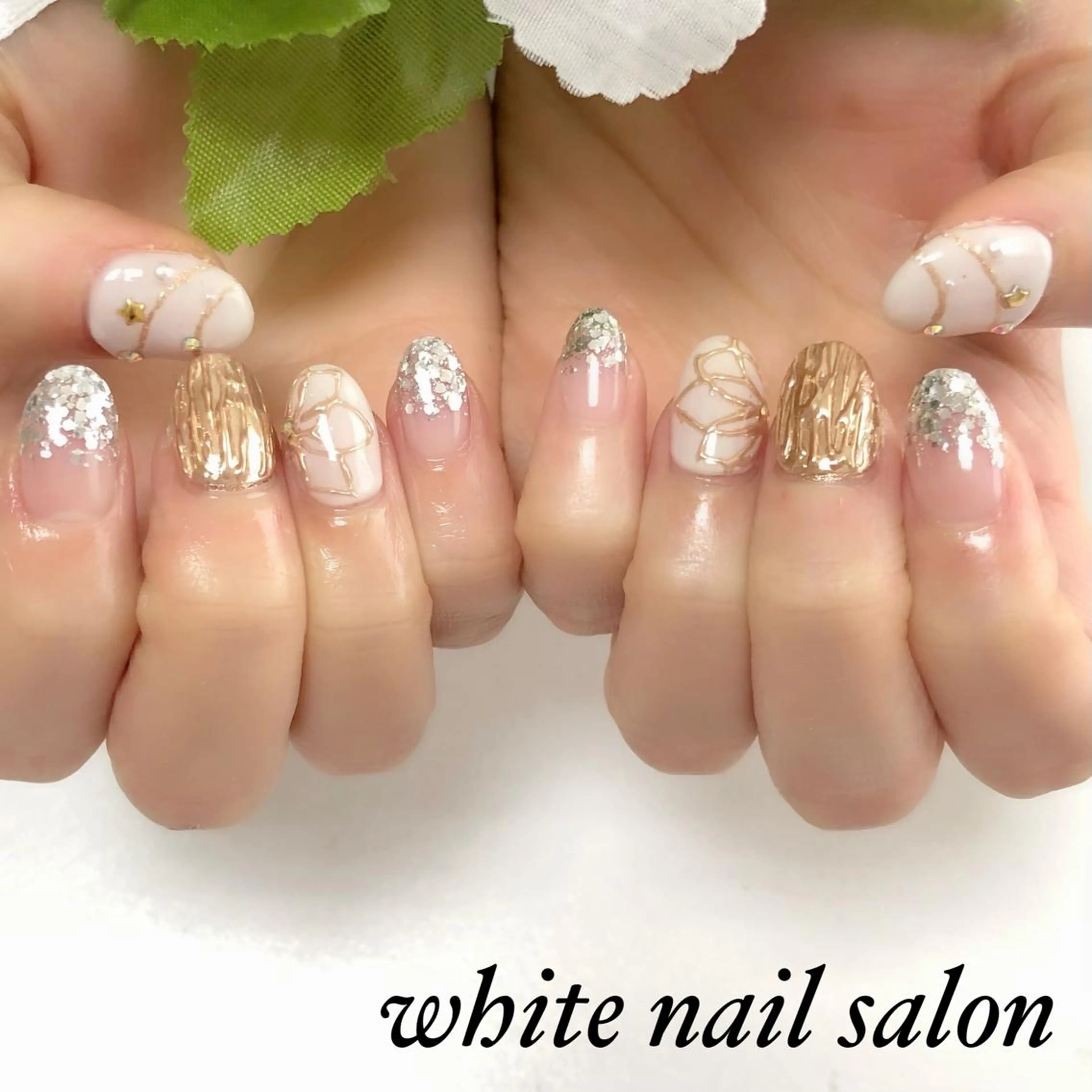 ネイル ジェルネイル ハードジェル 持ち込み ソフトジェル white nail salonのネイルデザイン