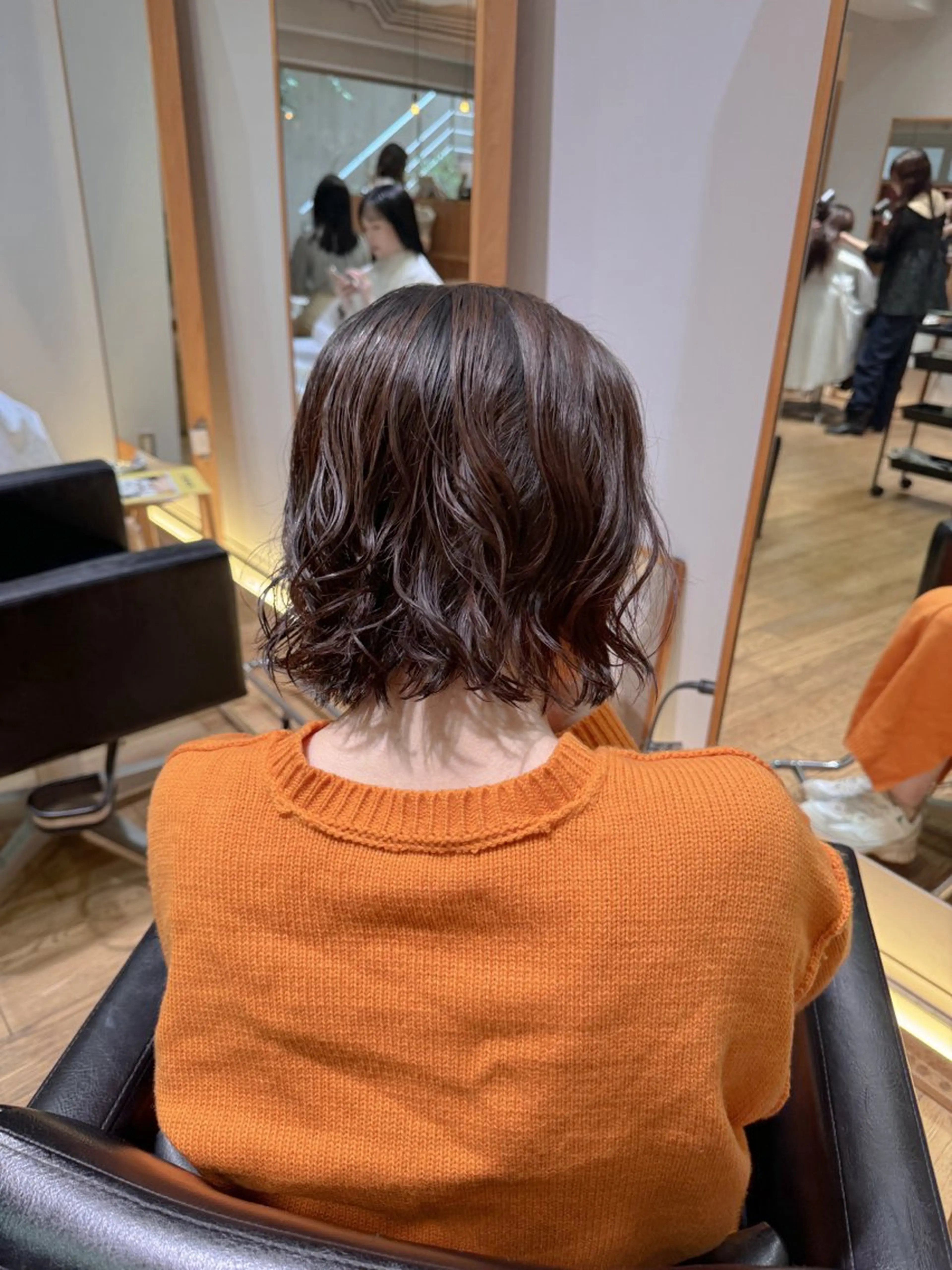 ミディアム パーマ カット パーマ 大橋 芽衣のヘアスタイル