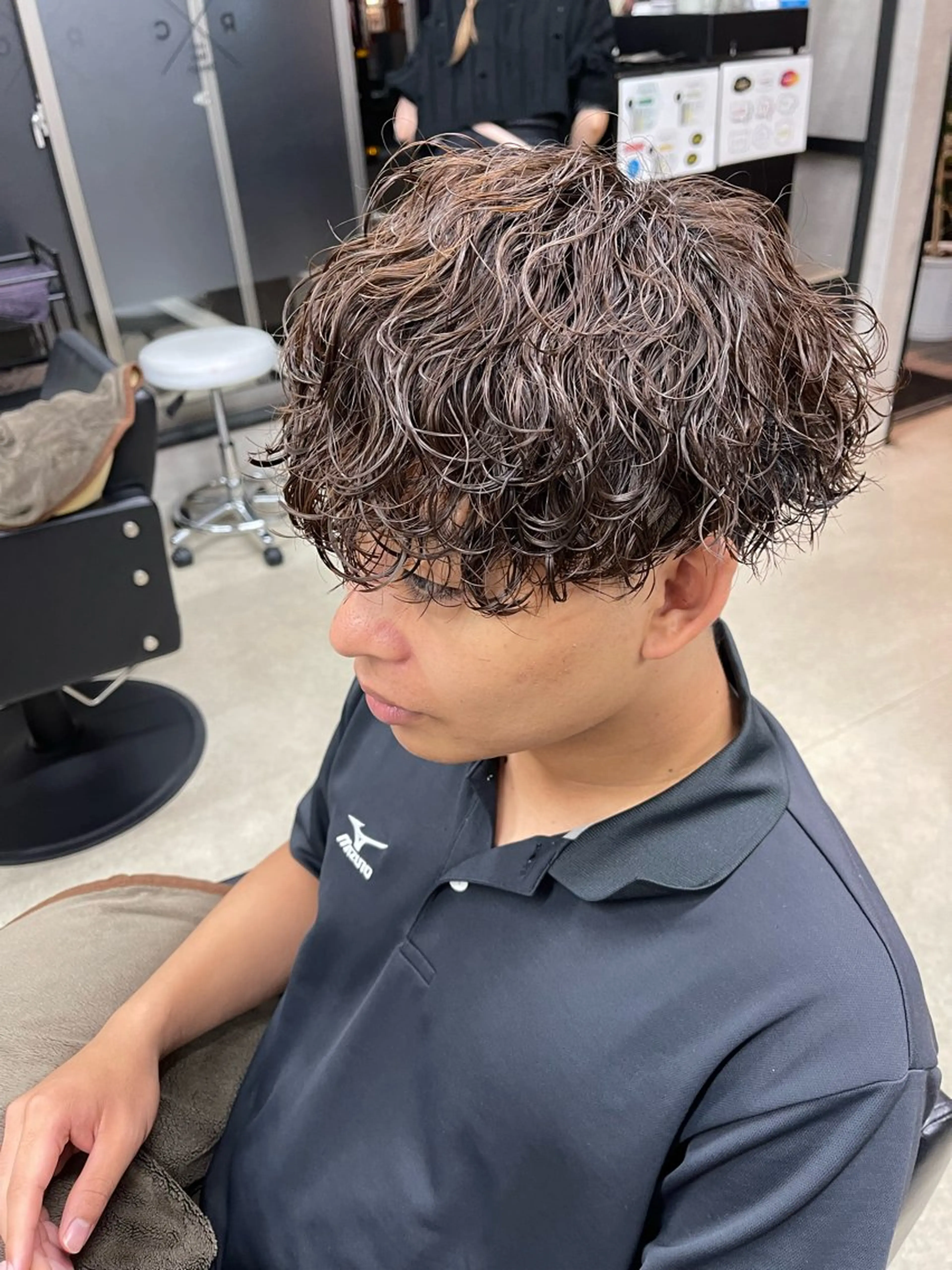 ショート パーマ メンズ メンズパーマ 波巻きパーマ カット パーマ メンズパーマ職人/ 天神/tatsukiのヘアスタイル