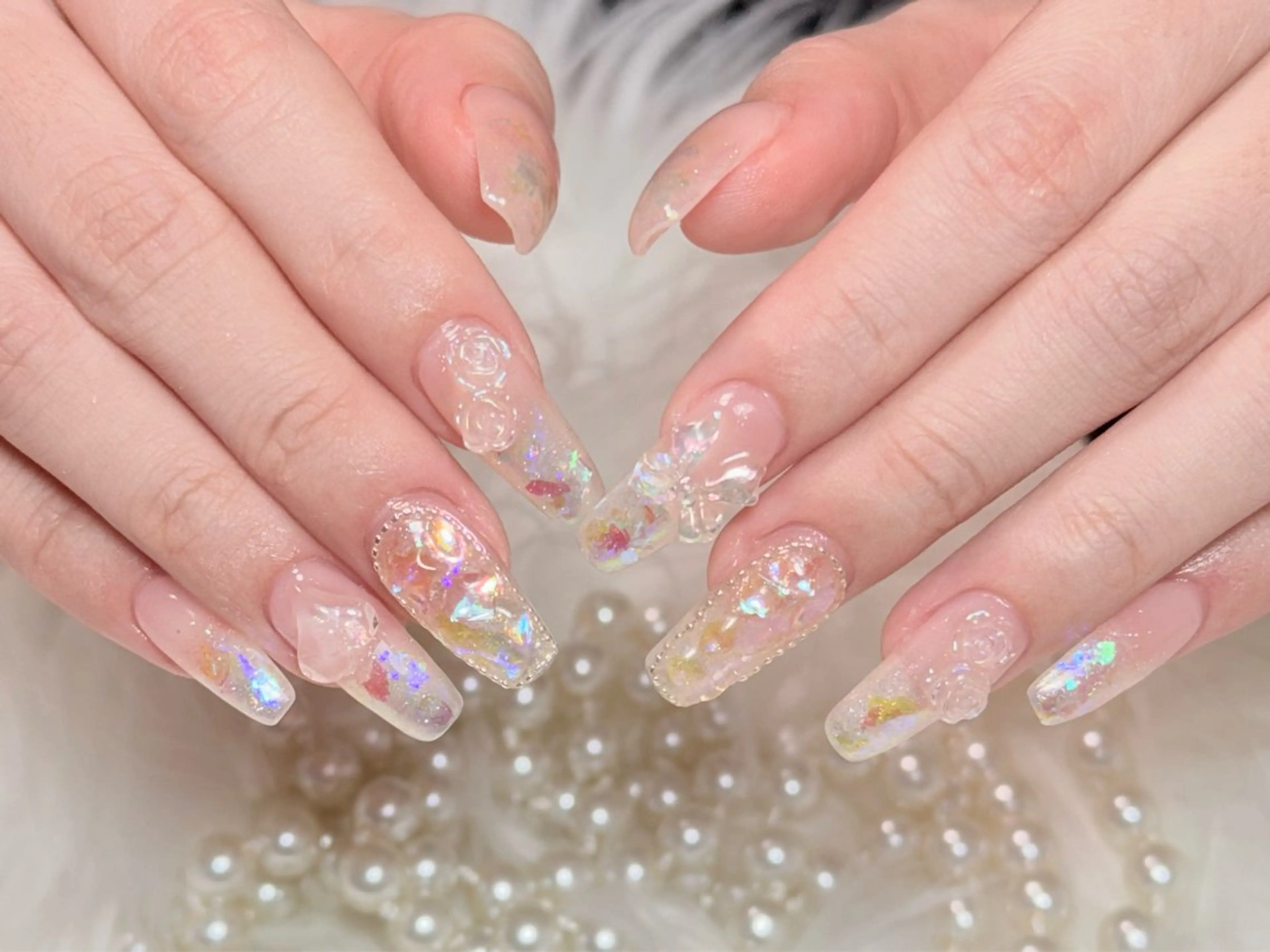 ネイル アートネイル フレンチネイル ジェルネイル 韓国ネイル マグネットネイル ゆ いのネイルデザイン