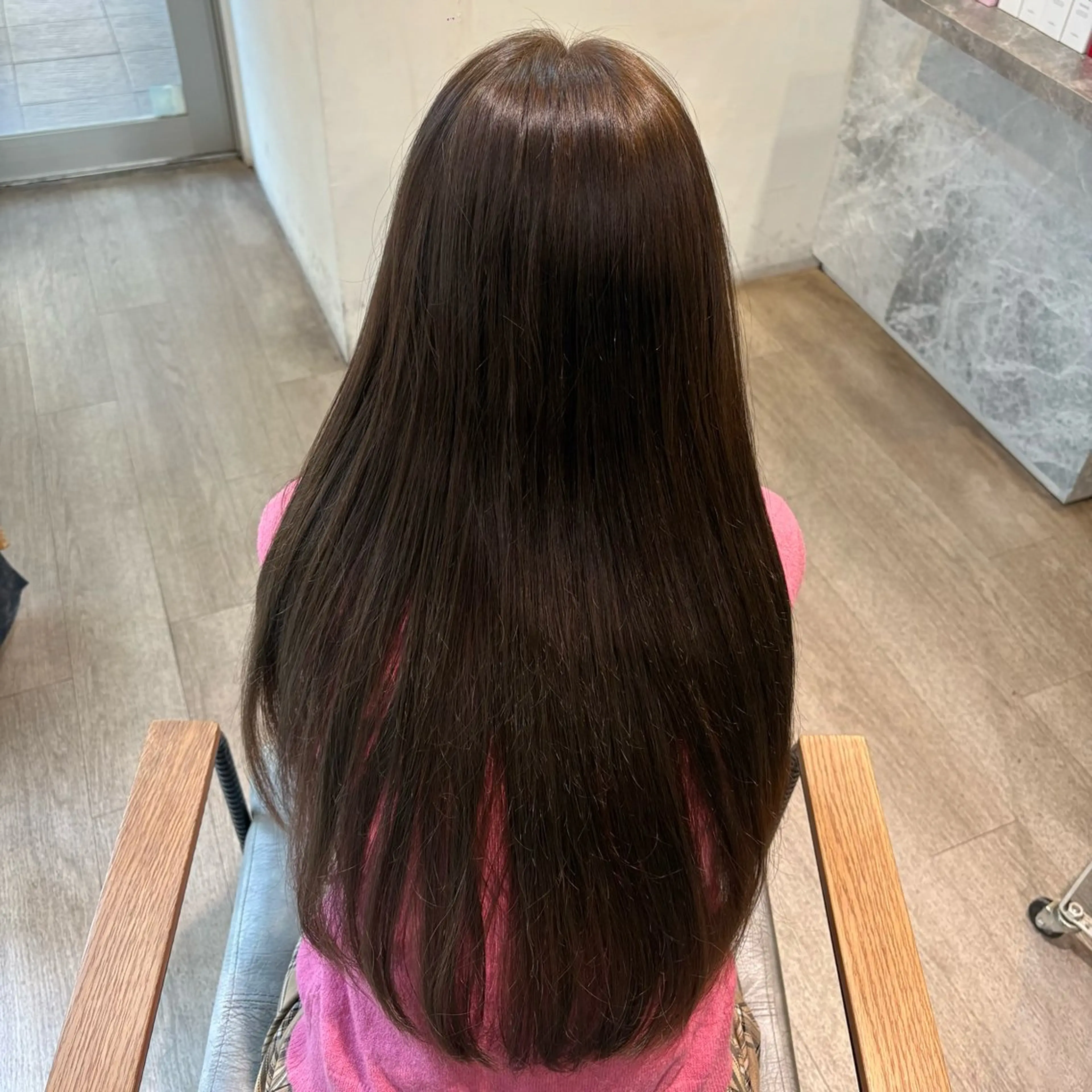 ロング カラー グレージュ ヘアカラー トリートメント ゆ ののヘアスタイル