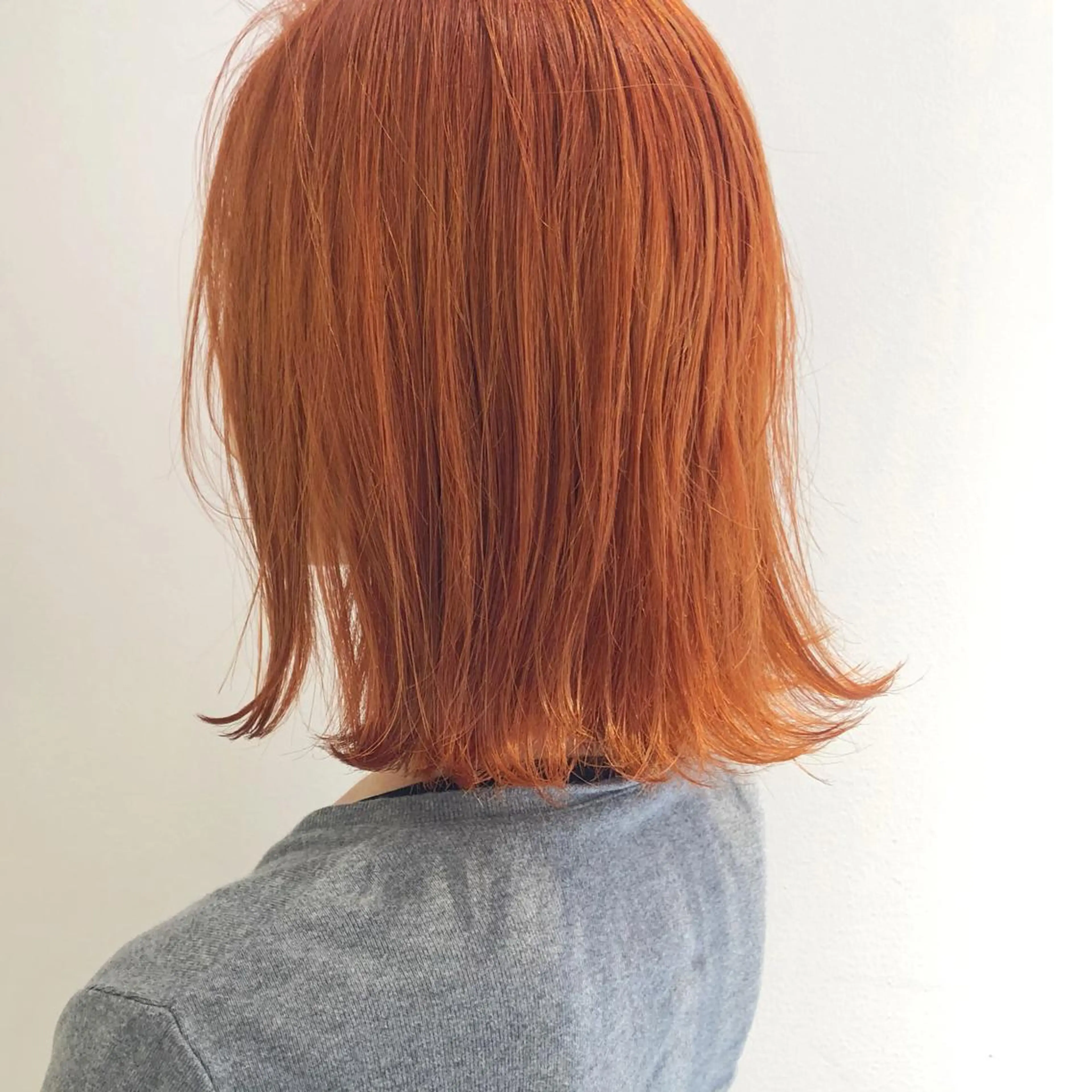 ショート カラー ヘアアレンジ オレンジ 天神レイヤーカット No.1💖マユカのヘアスタイル