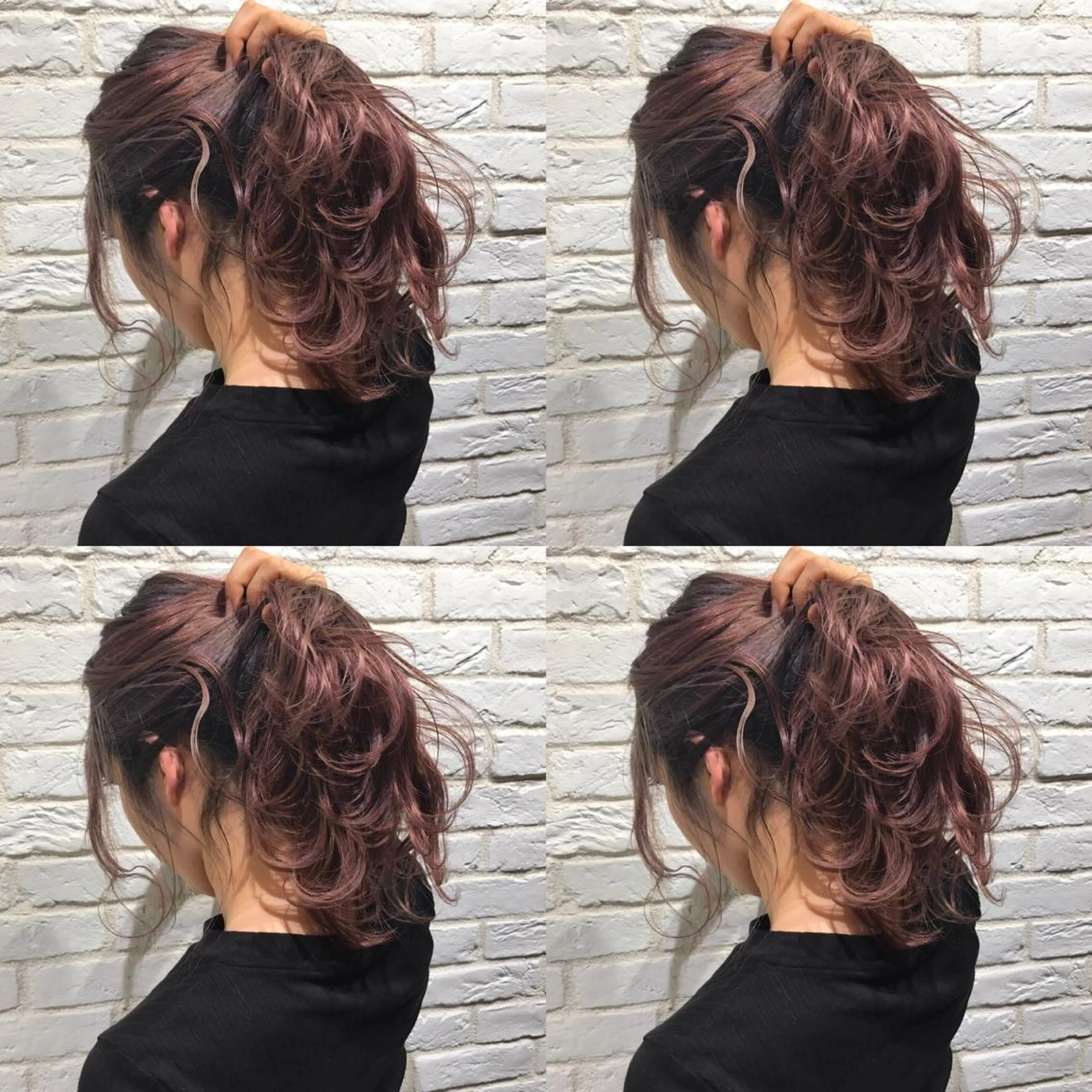 ミディアム カラー アッシュ UMEDA FIGAROのヘアスタイル