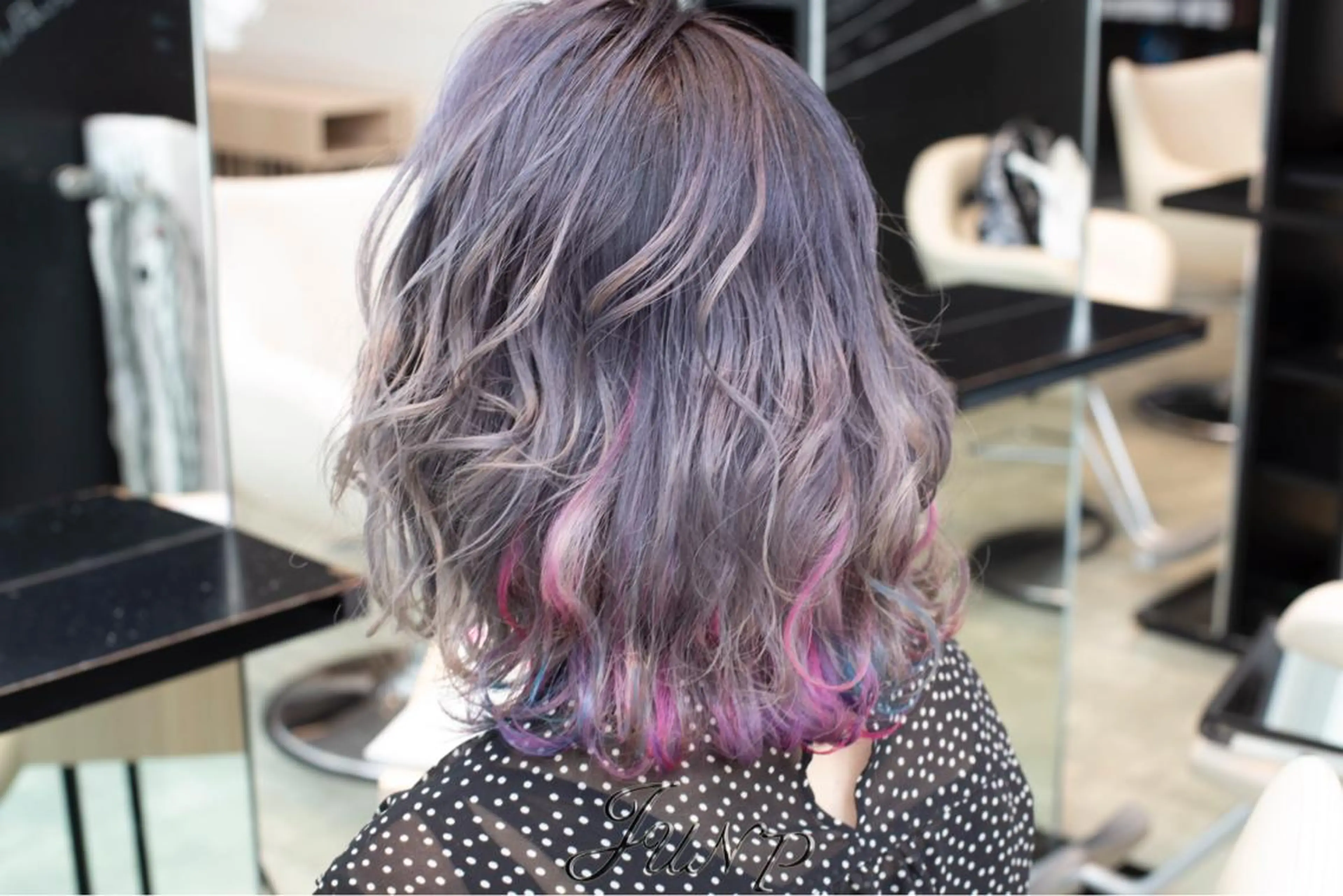 ミディアム カラー Re:ta Hair 飯田淳平のヘアスタイル