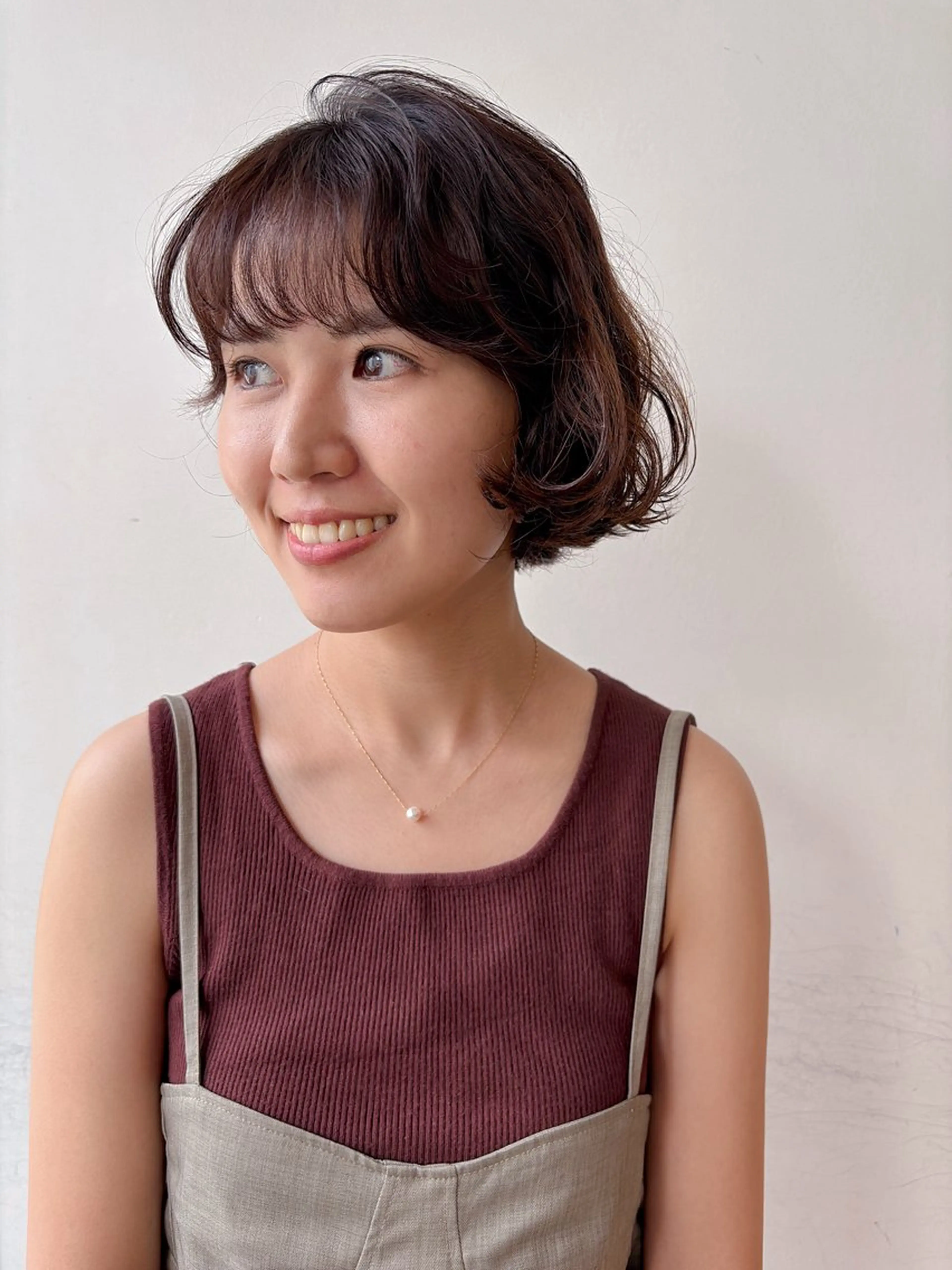 パーマ ボブ ニュアンスパーマ ボブ/ミディアム 親しみやすさ/さくらのヘアスタイル