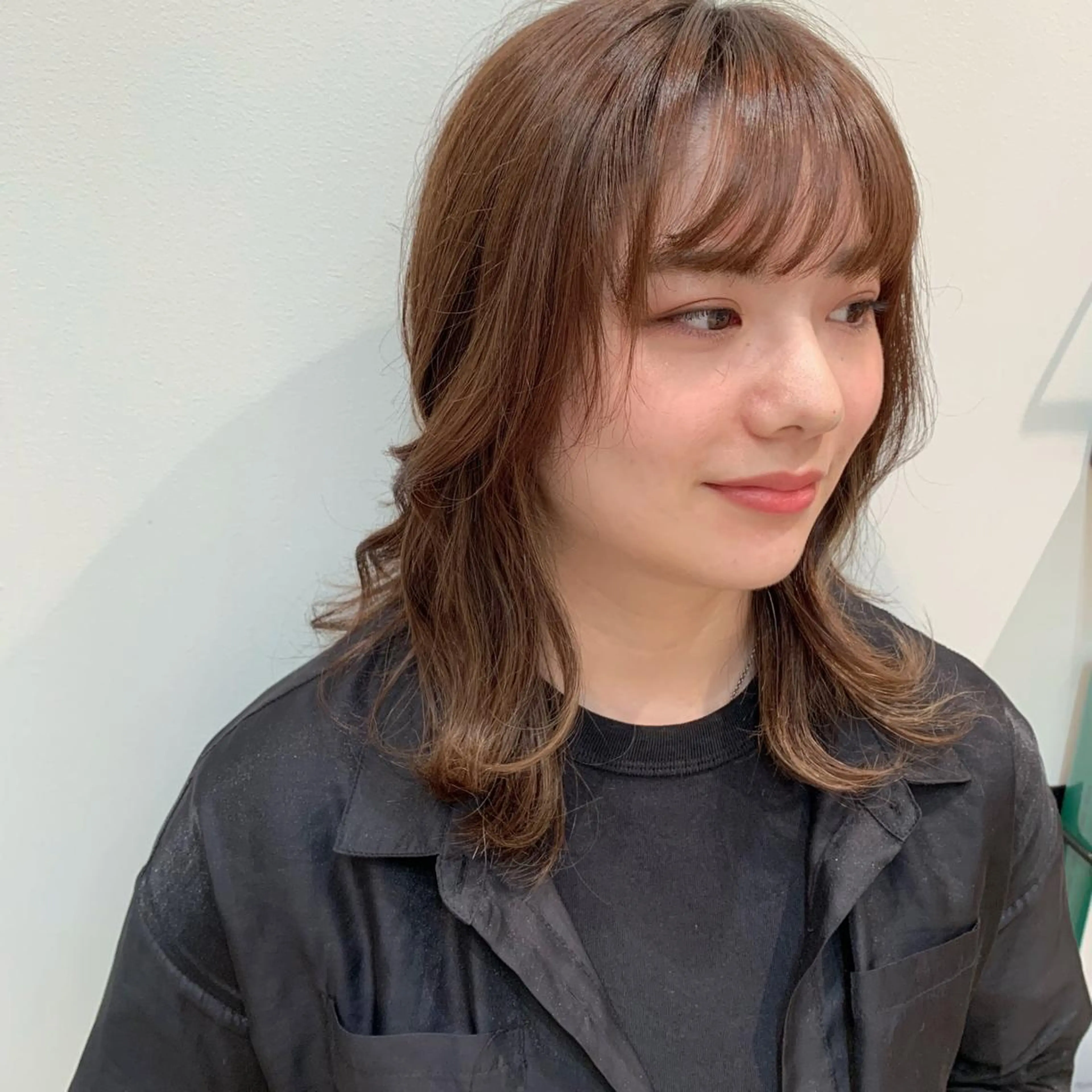 ミディアム ミディアムレイヤー レイヤーカット 【韓国風くびれヘア】 joule小木曽輝のヘアスタイル