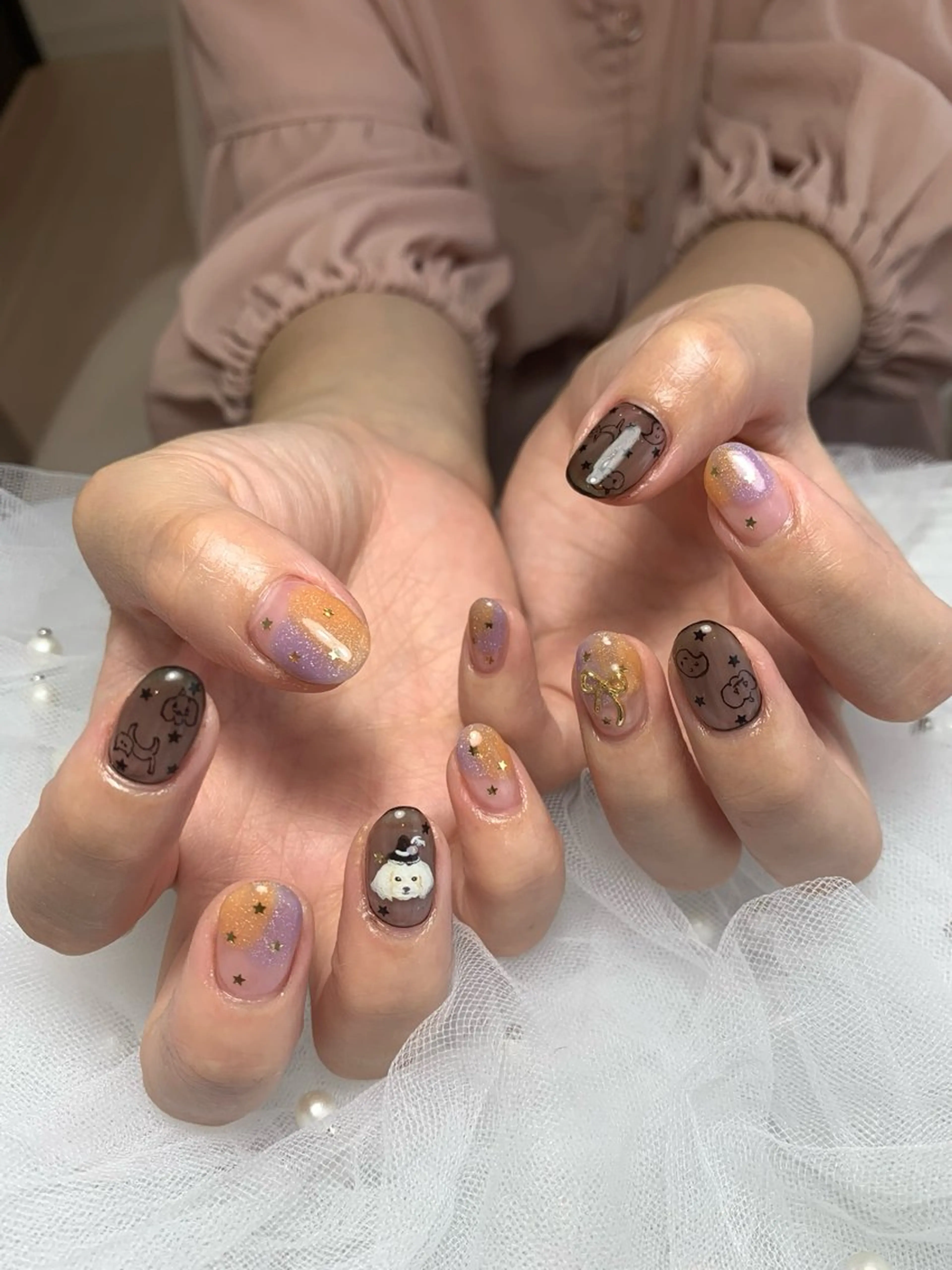 ネイル ハロウィン 自宅サロン鎌倉 KORONのネイルデザイン