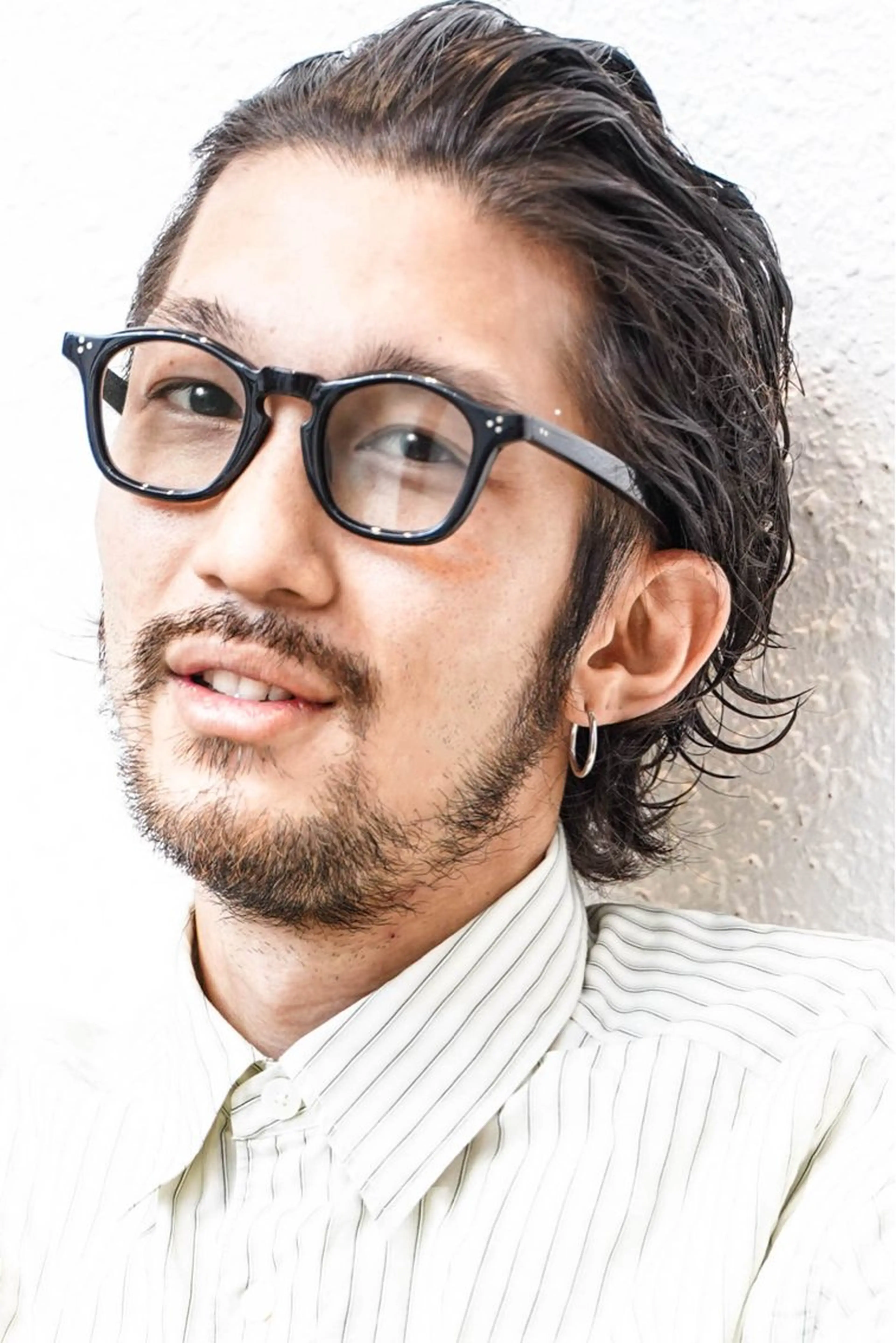 メンズ アップバング ビジネス 七三 刈り上げ メンズ専門美容室 JR宝塚駅徒歩１分のヘアスタイル