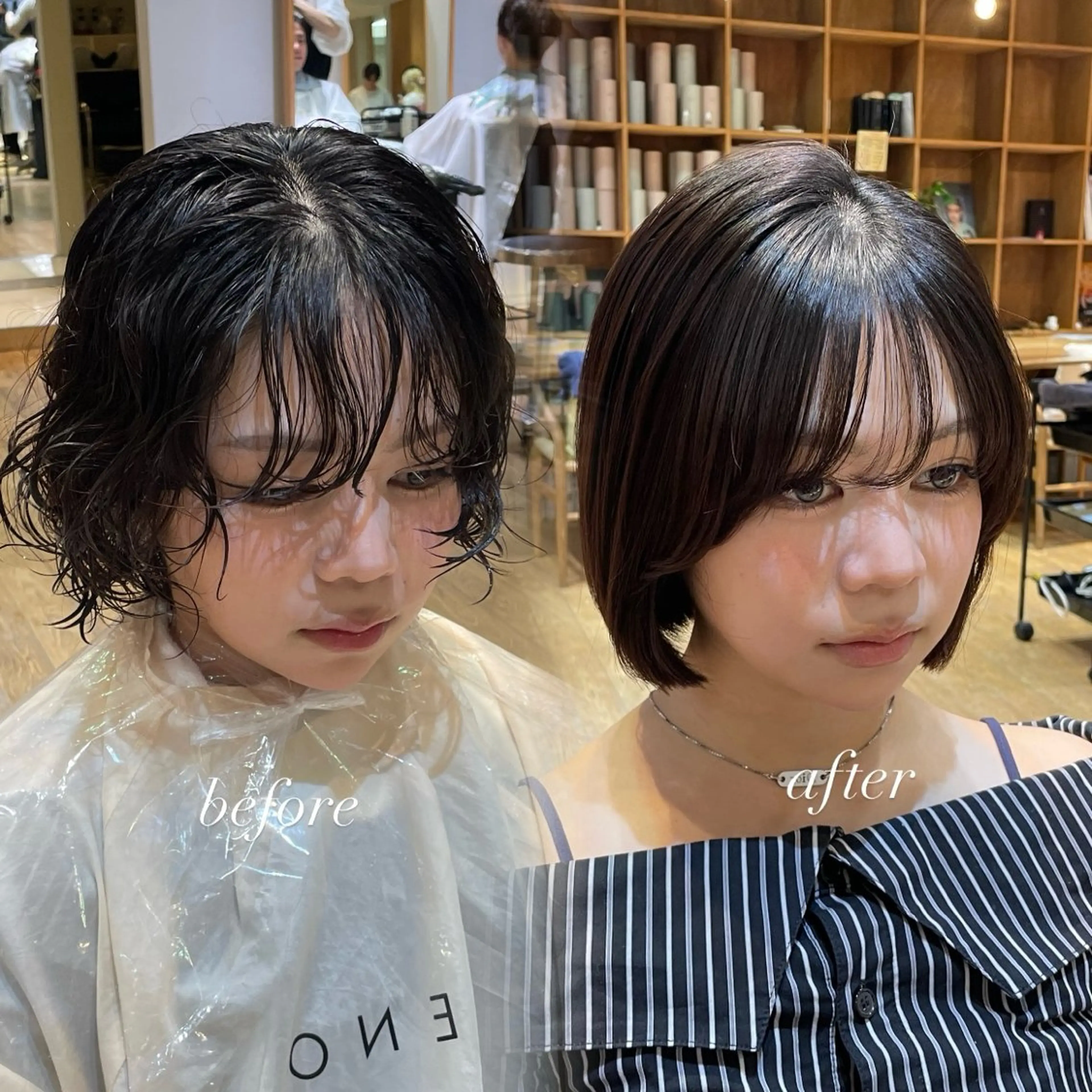 ショート パーマ カット 縮毛矯正 トリートメント 縮毛矯正/レイヤー 🌙児玉光瑠のヘアスタイル