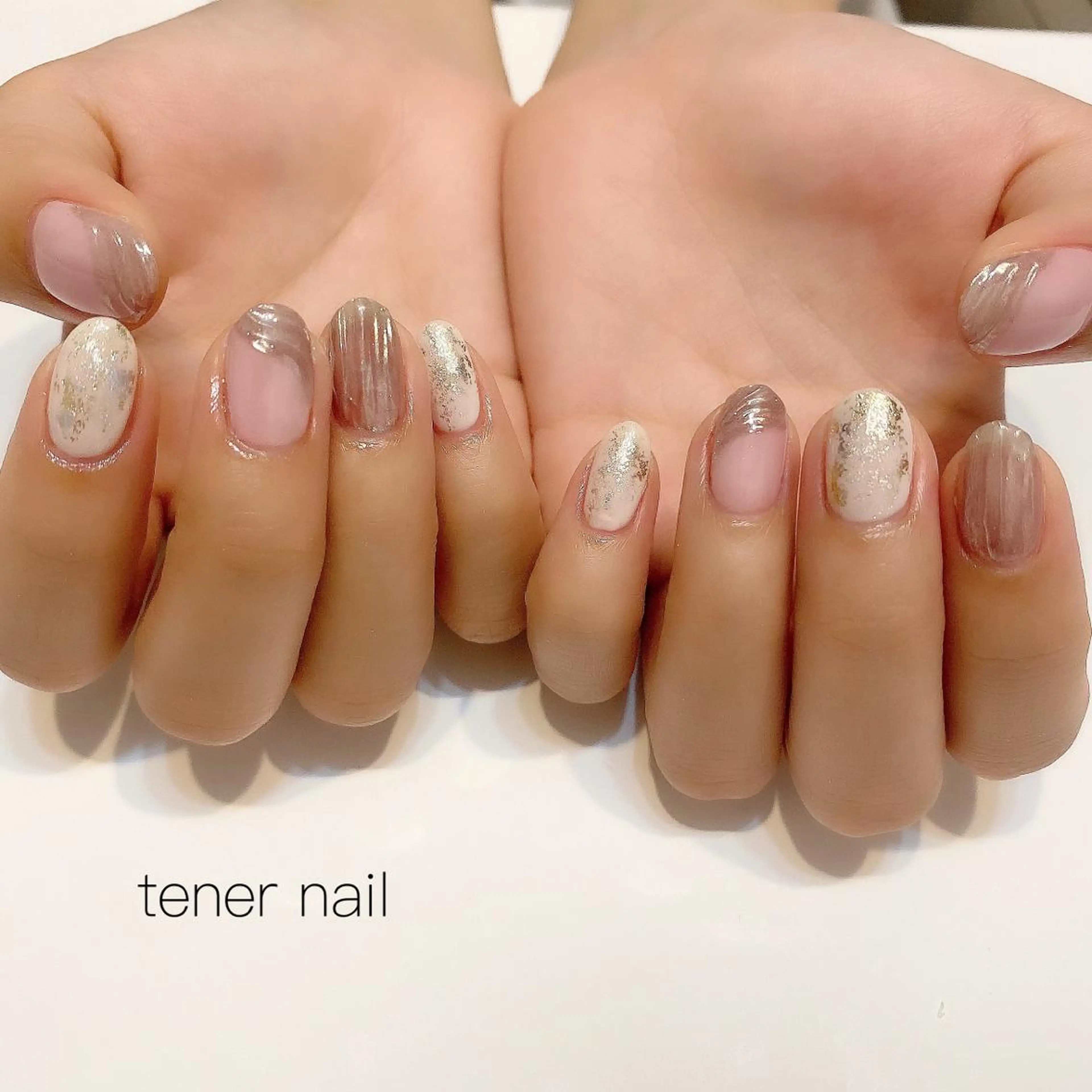 ネイル ミラーネイル ニュアンスネイル テネルネイル tener nailのネイルデザイン