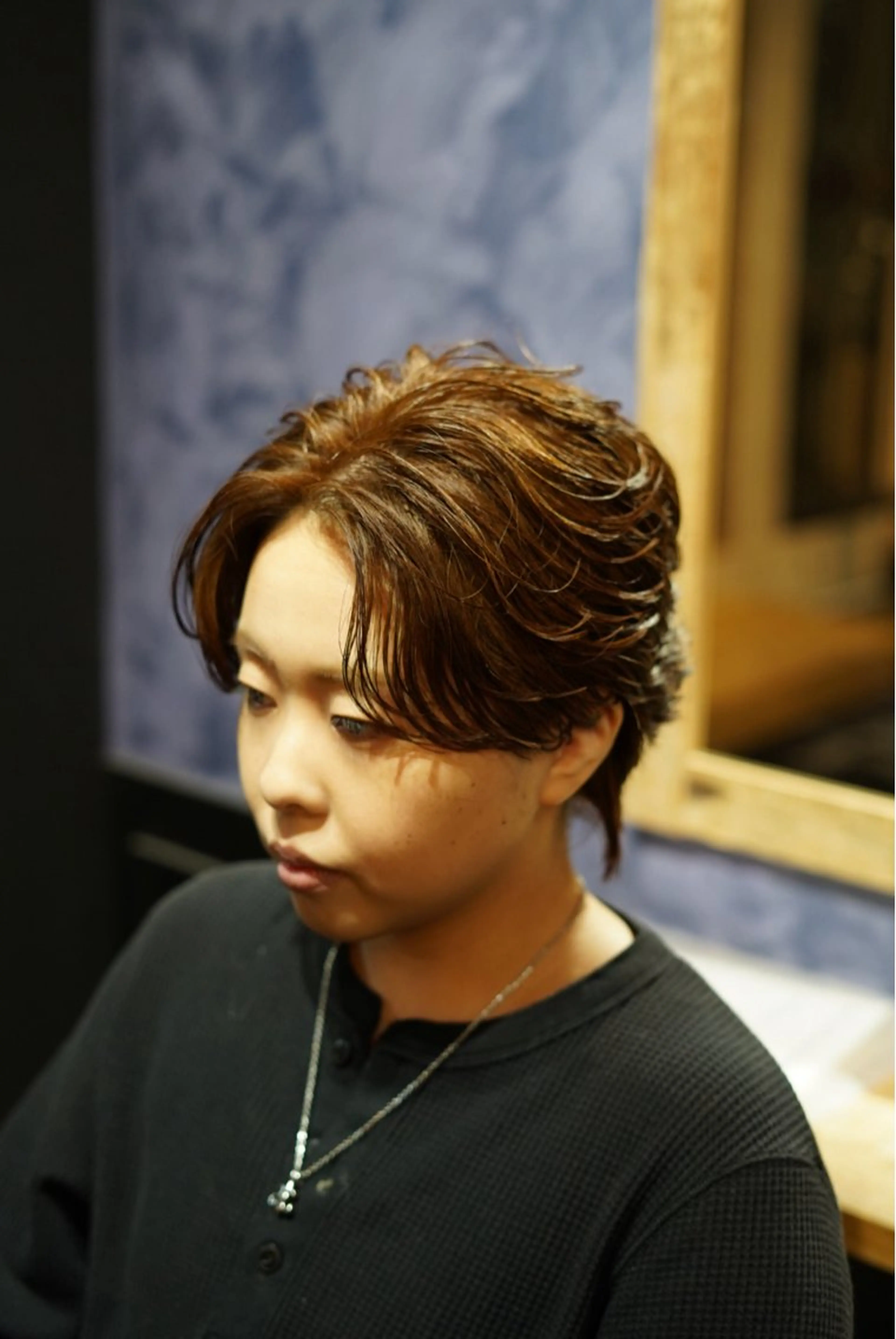 カット+フェザーパーマの写真