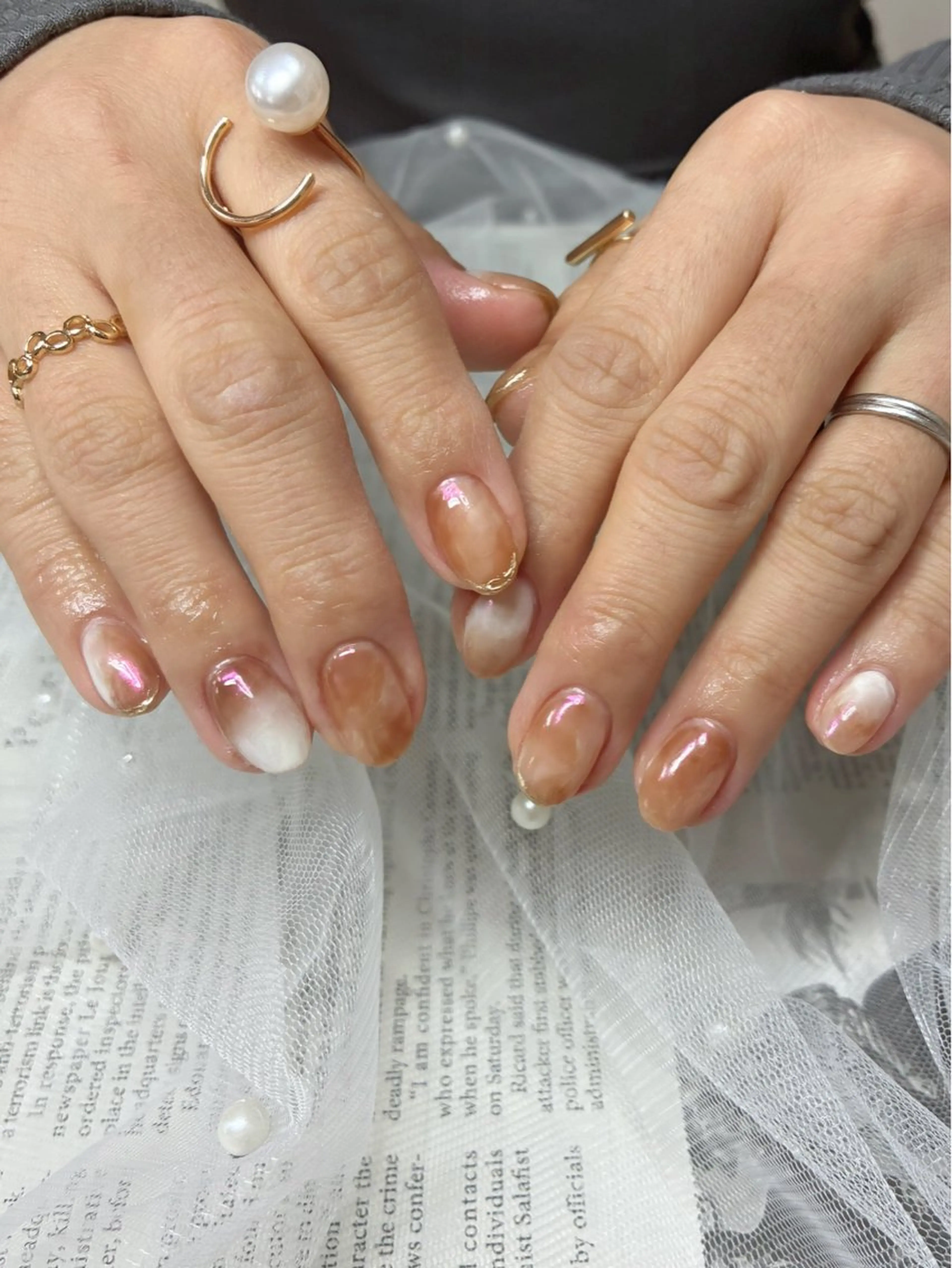 ネイル ニュアンスネイル ピンク shiki_nail 🪐のネイルデザイン