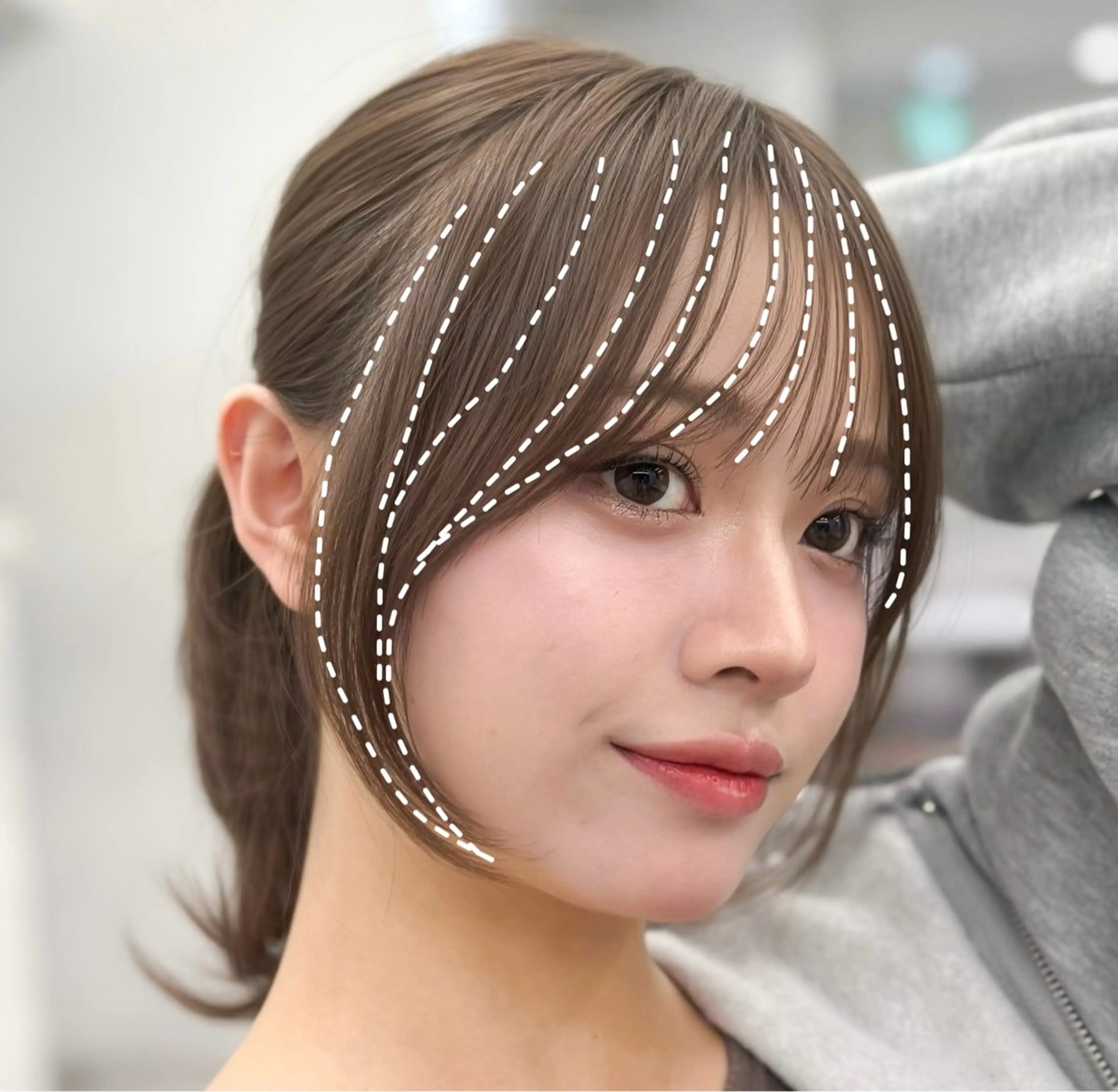ミディアム カラー ベージュカラー 韓国風ヘア レイヤーカット 艶髪/モテヘア🎀 MIHOのヘアスタイル