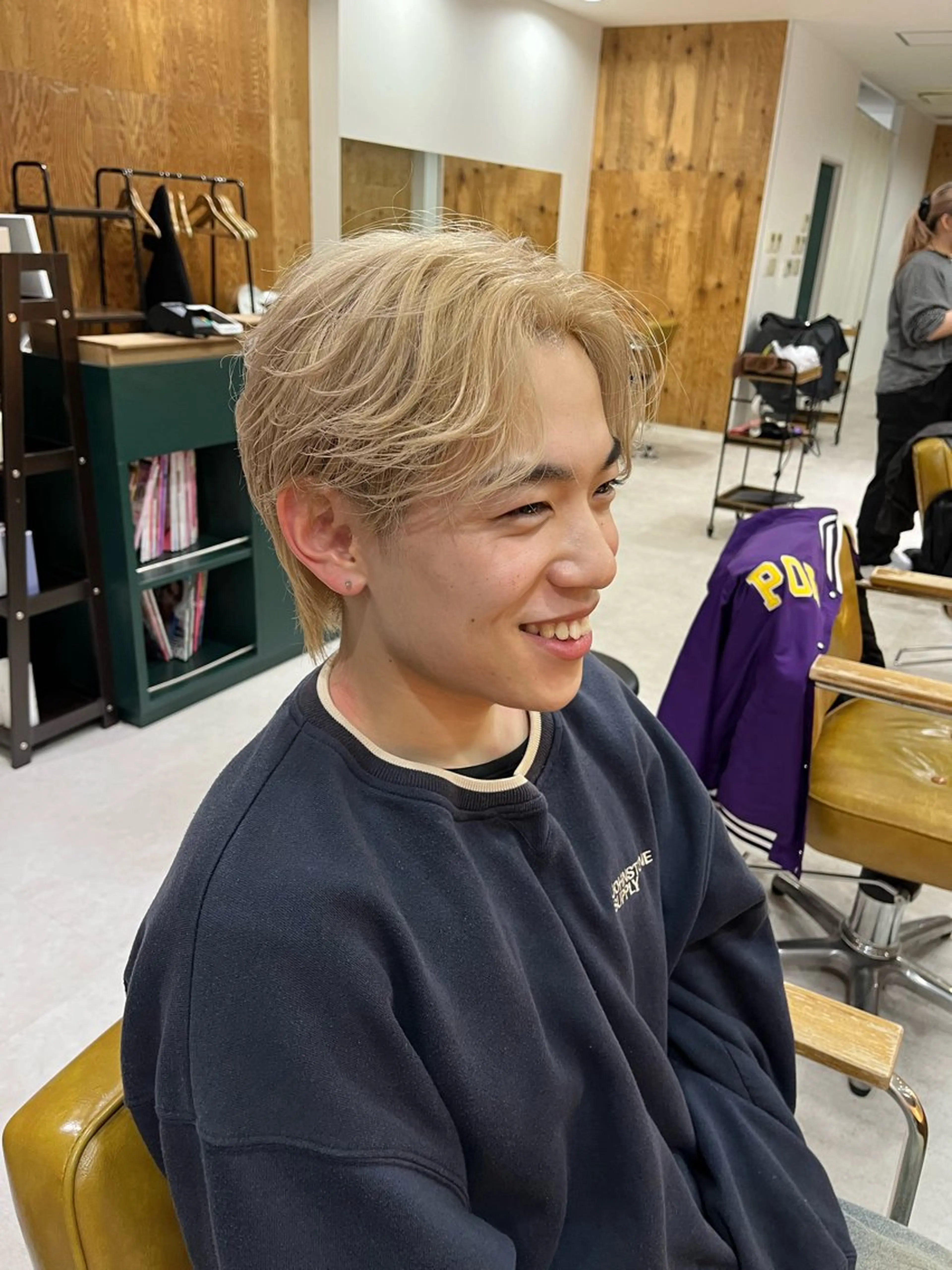 カラー メンズ ベージュカラー ミルクティーベージュ 【メンズパーマ専門】 質感職人/牧野成瀬のヘアスタイル