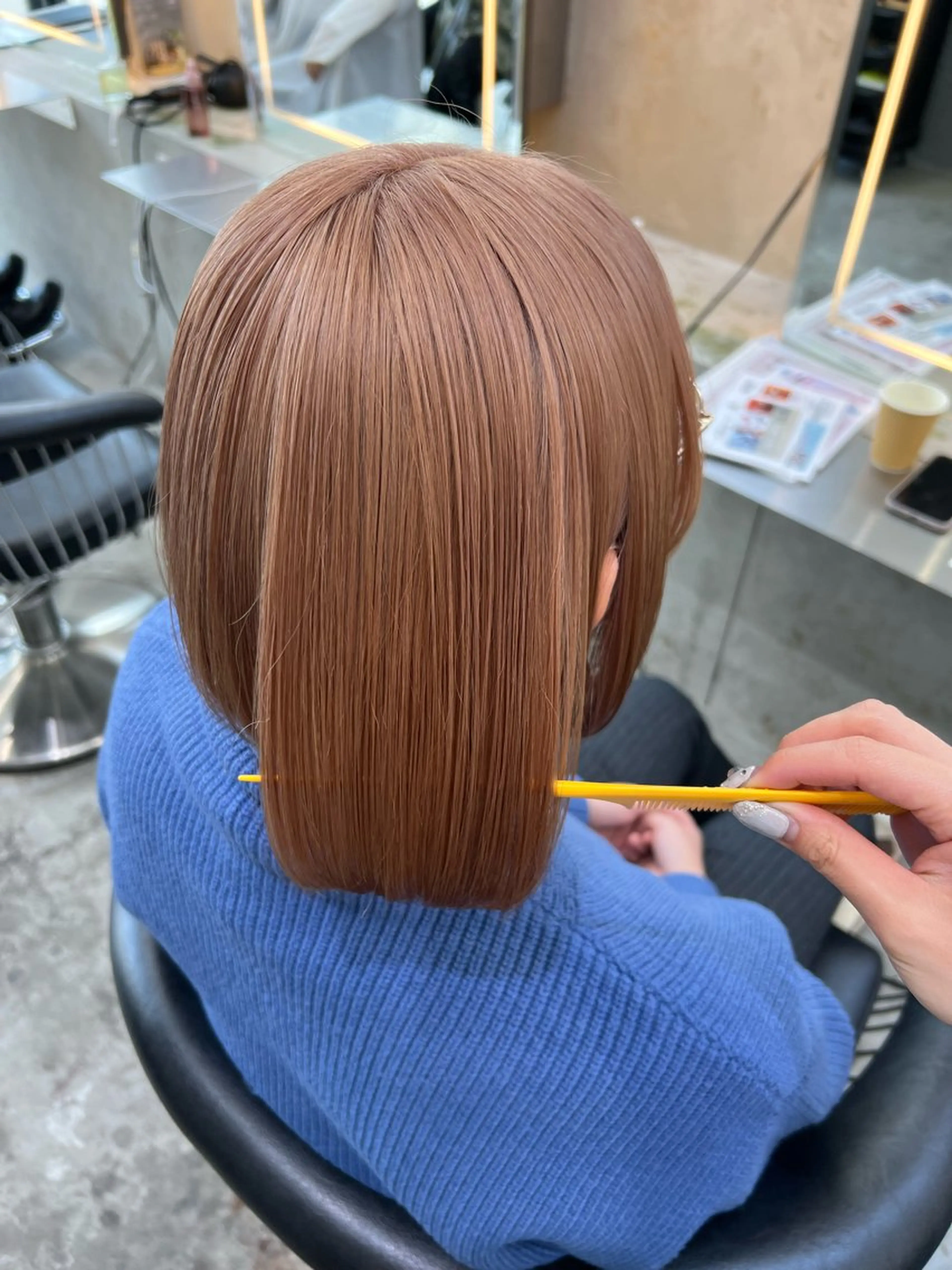 ミディアム カラー カット ヘアカラー トリートメント 髪質改善/ボブ/ レイヤー❣️yuiのヘアスタイル