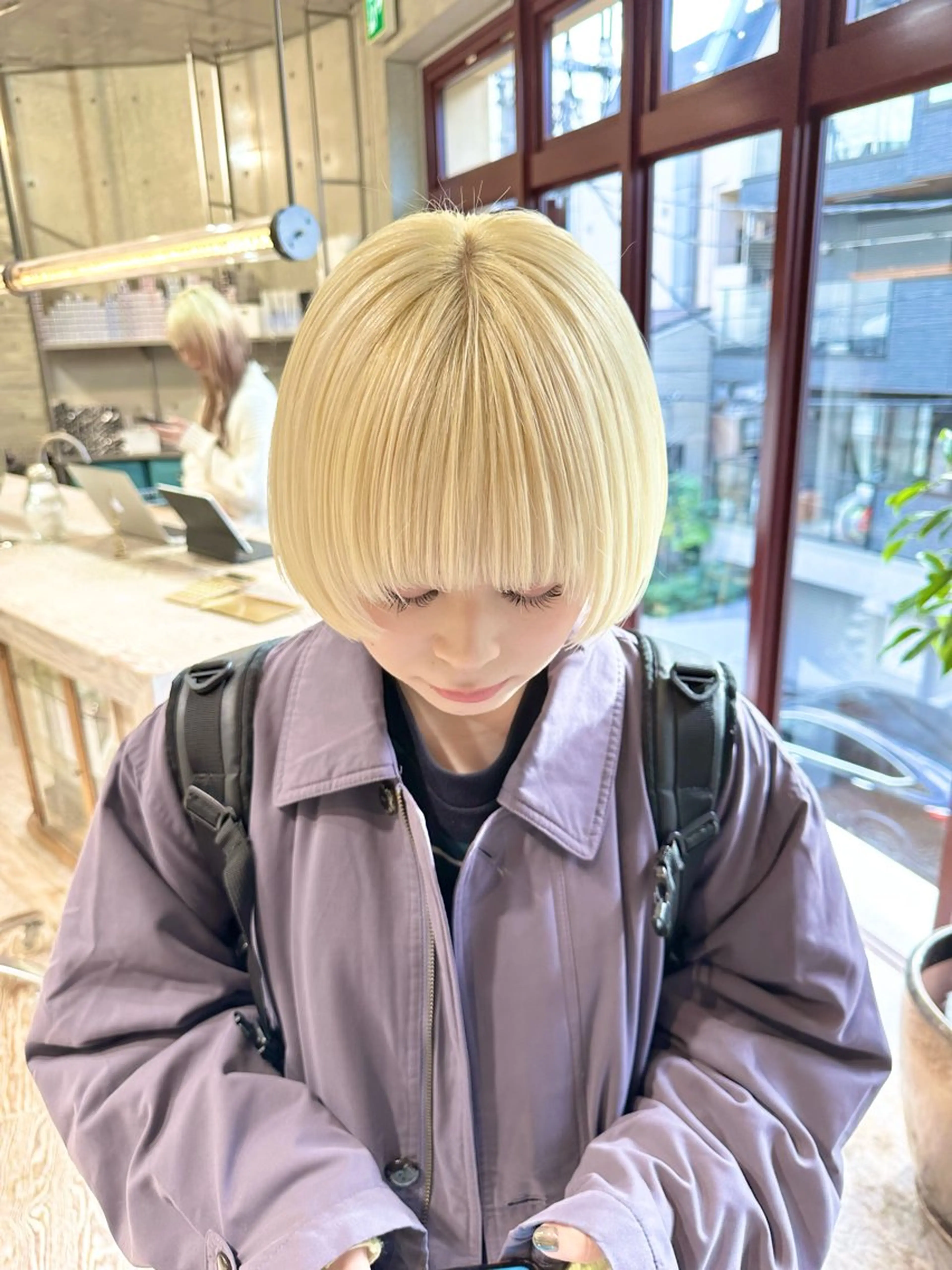 ショート カラー ヘアカラー トリートメント kai .のヘアスタイル