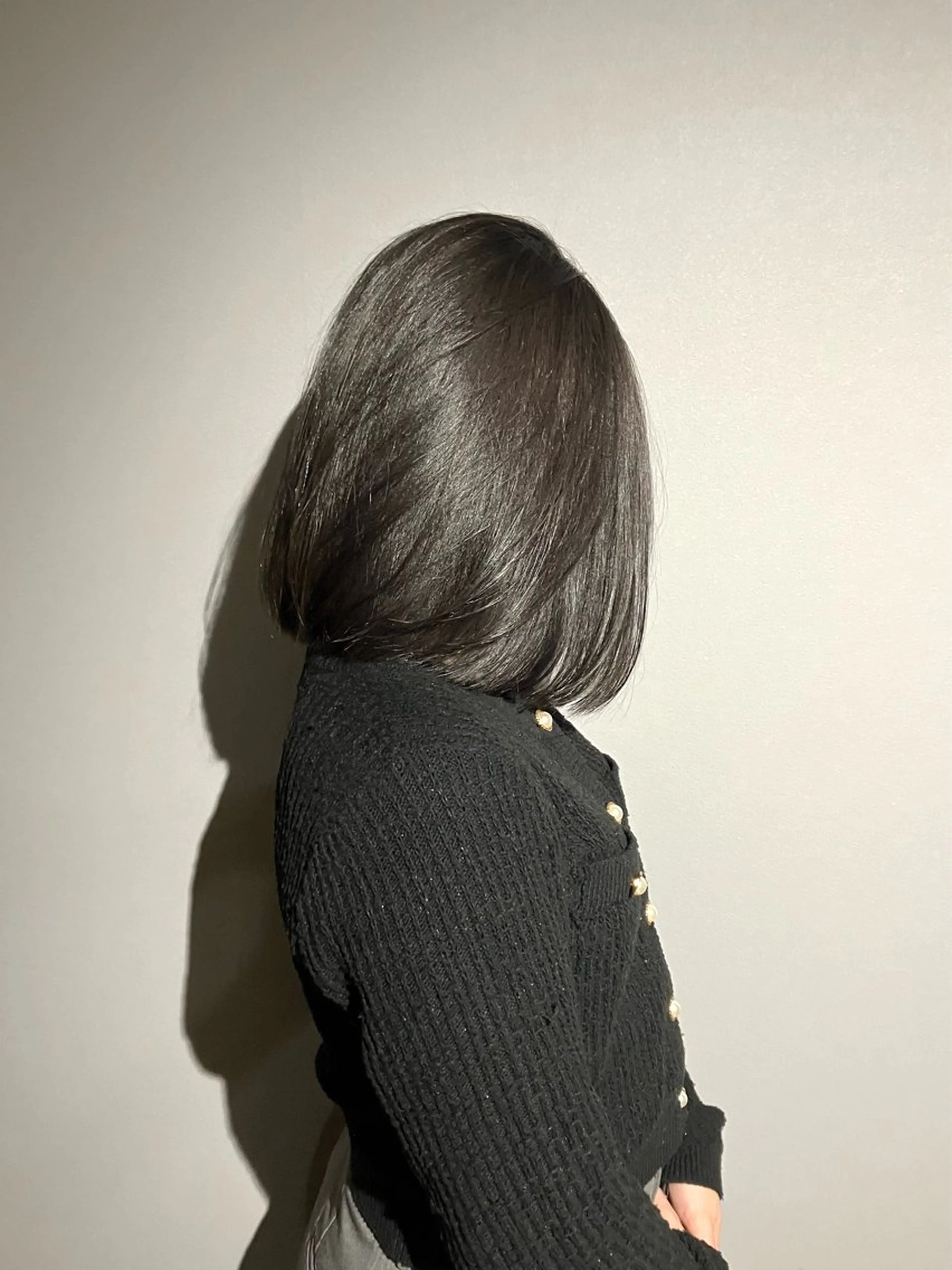 ショート カラー 黒髪 ヘアカラー トリートメント 髪質改善/縮毛矯正 /美髪カラー/こてのヘアスタイル