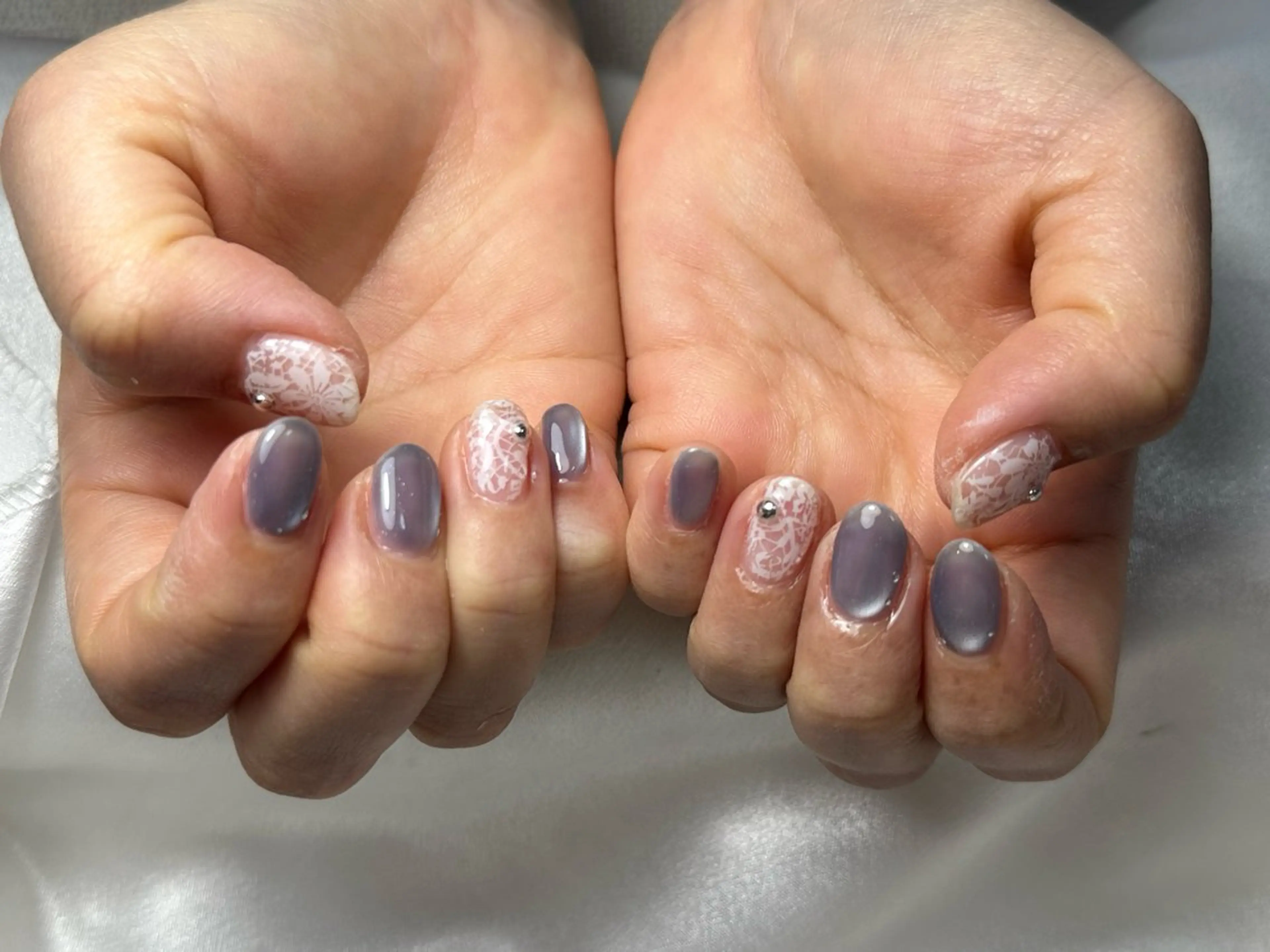 ネイル オーロラネイル 桜ネイル フラワーネイル フットネイル フレンチネイル ハンドネイル kiki nail たまプラーザのネイルデザイン