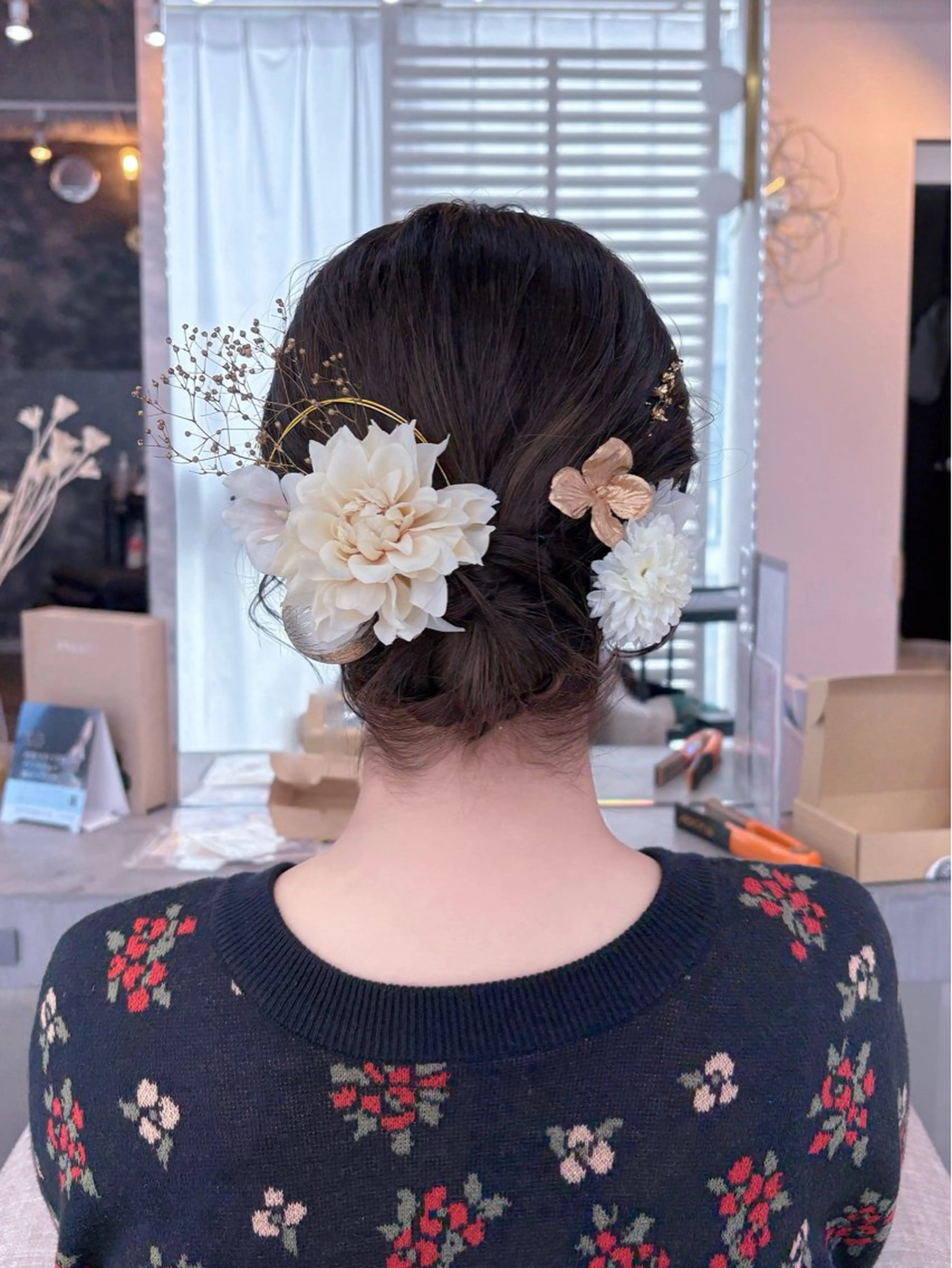 ミディアム 卒業式のヘアスタイル ヘアセット Maho ブリーチモデル募集中のヘアスタイル