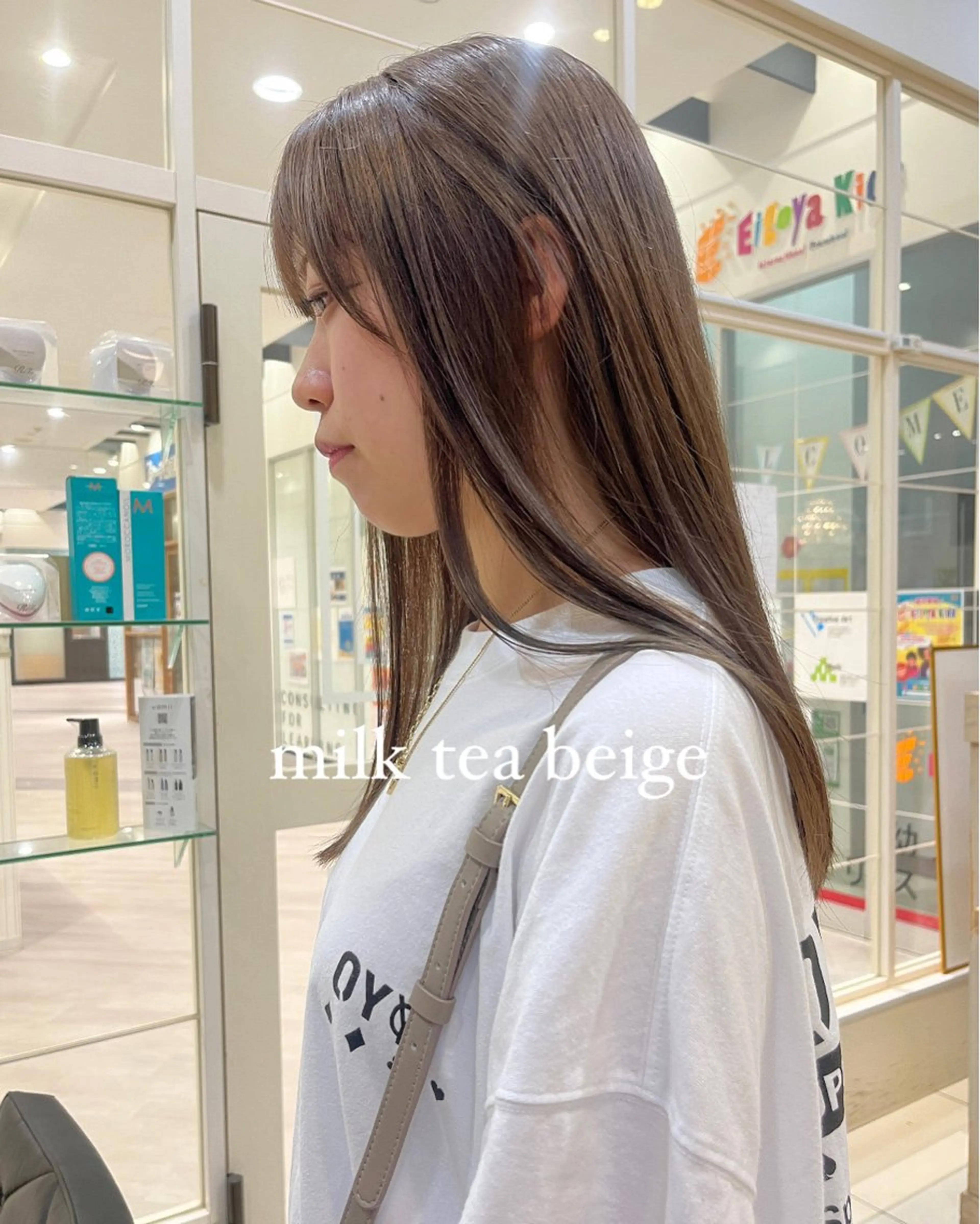 カラー ヘアカラー 黒田瀬奈/ボブ まろやかベージュのヘアスタイル