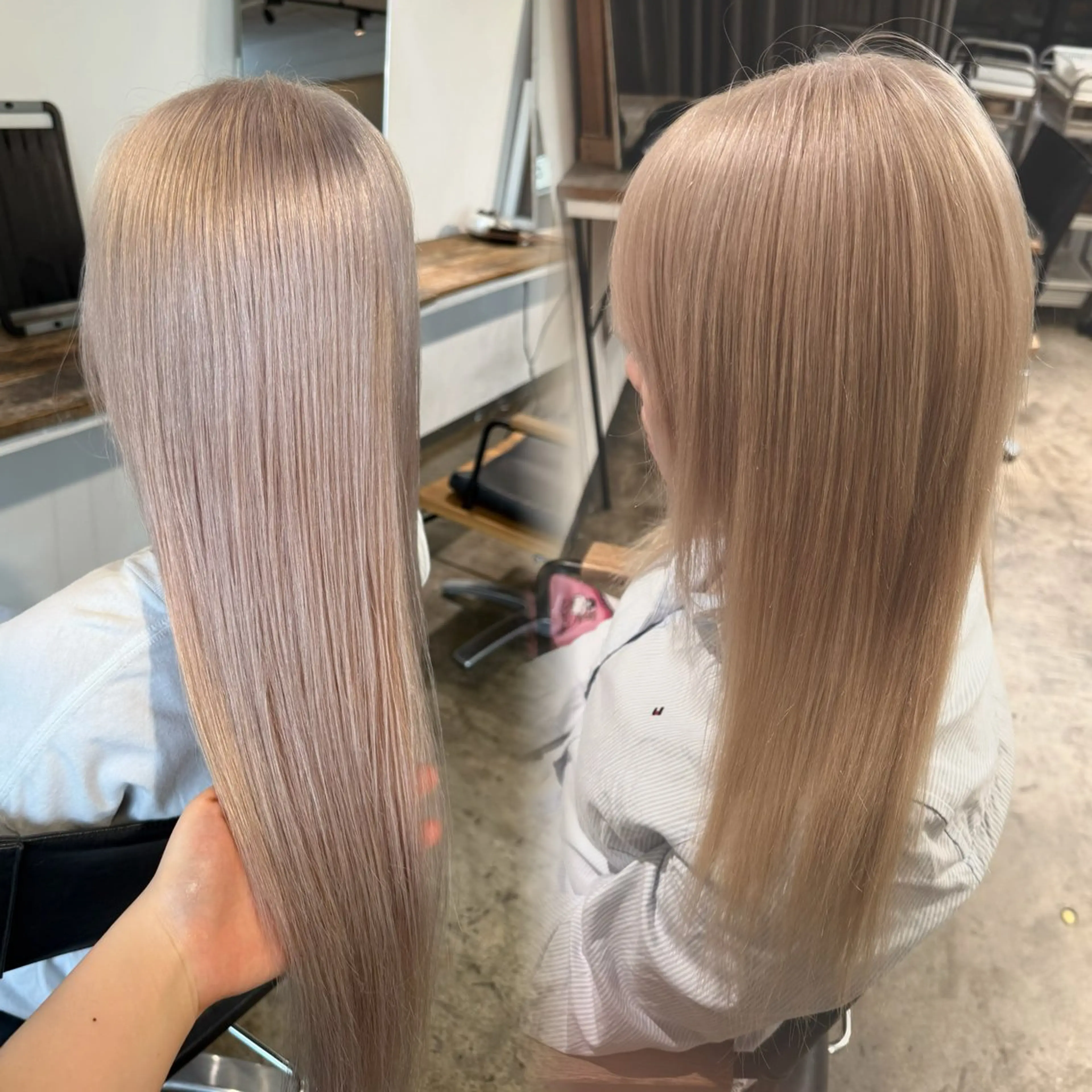 ロング カラー 🫧ブリーチ/透明感 カラー/メンズ/みきのヘアスタイル