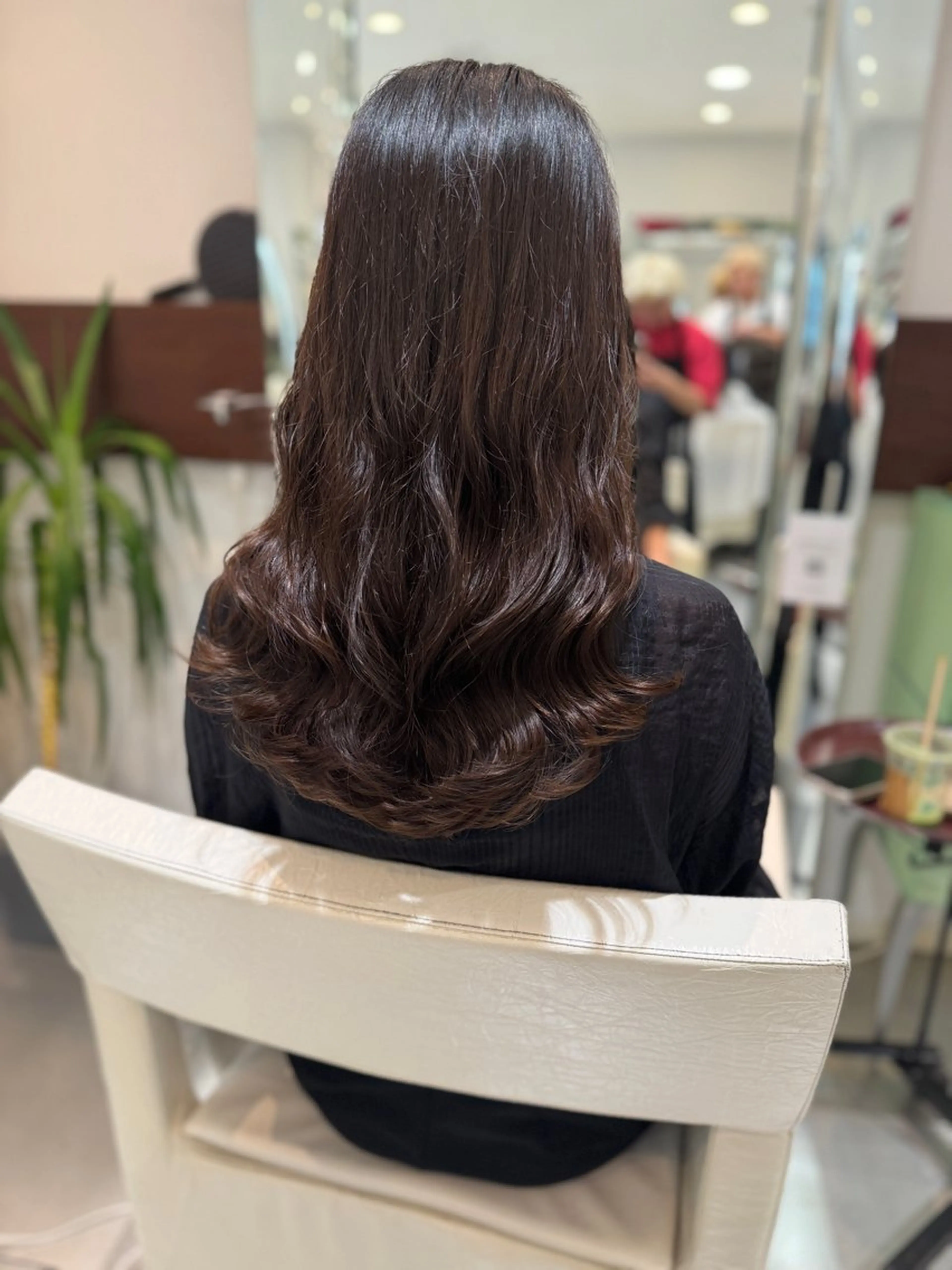 ロング パーマ カット パーマ トリートメント デジタルパーマ/ コテ巻き風パーマのヘアスタイル