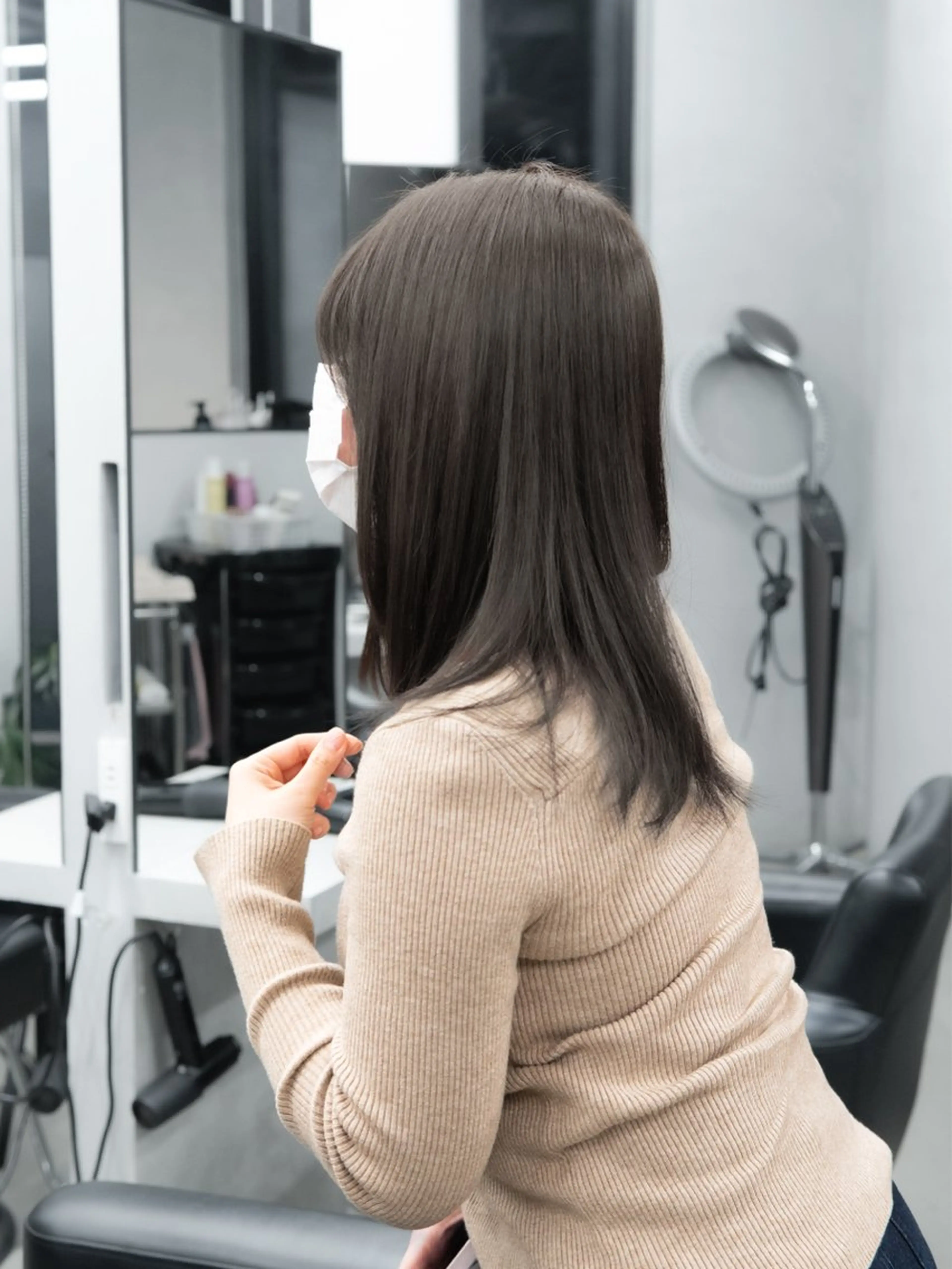 ミディアム カラー 透明感カラー グレージュ オリーブグレージュ オリーブグレー トリートメント ヘアカラー トリートメント 🦋髪質改善/艶髪 /カラー/go🦋のヘアスタイル