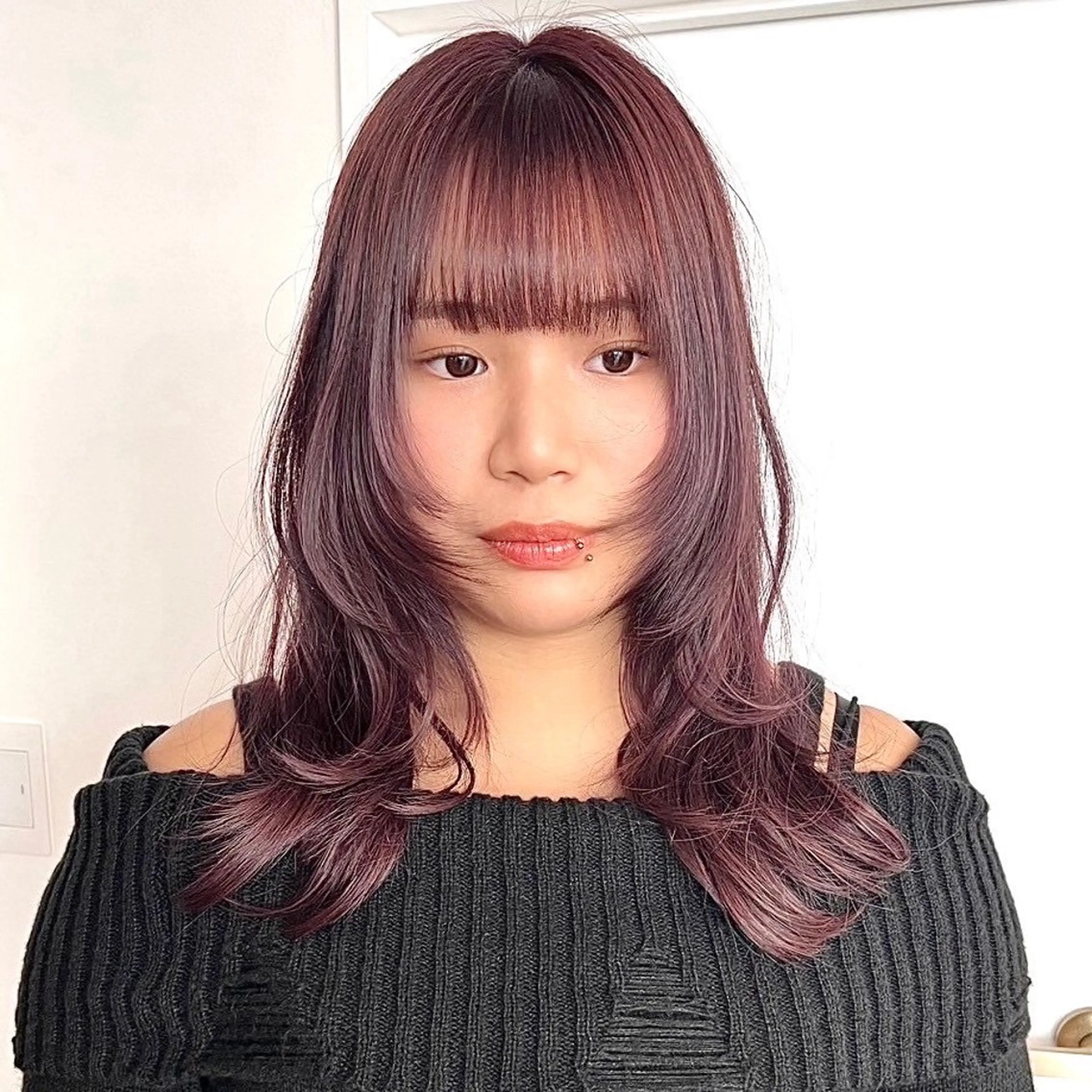 セミロング カラー 🍒中川葵久美🍒 レイヤー/メンズのヘアスタイル
