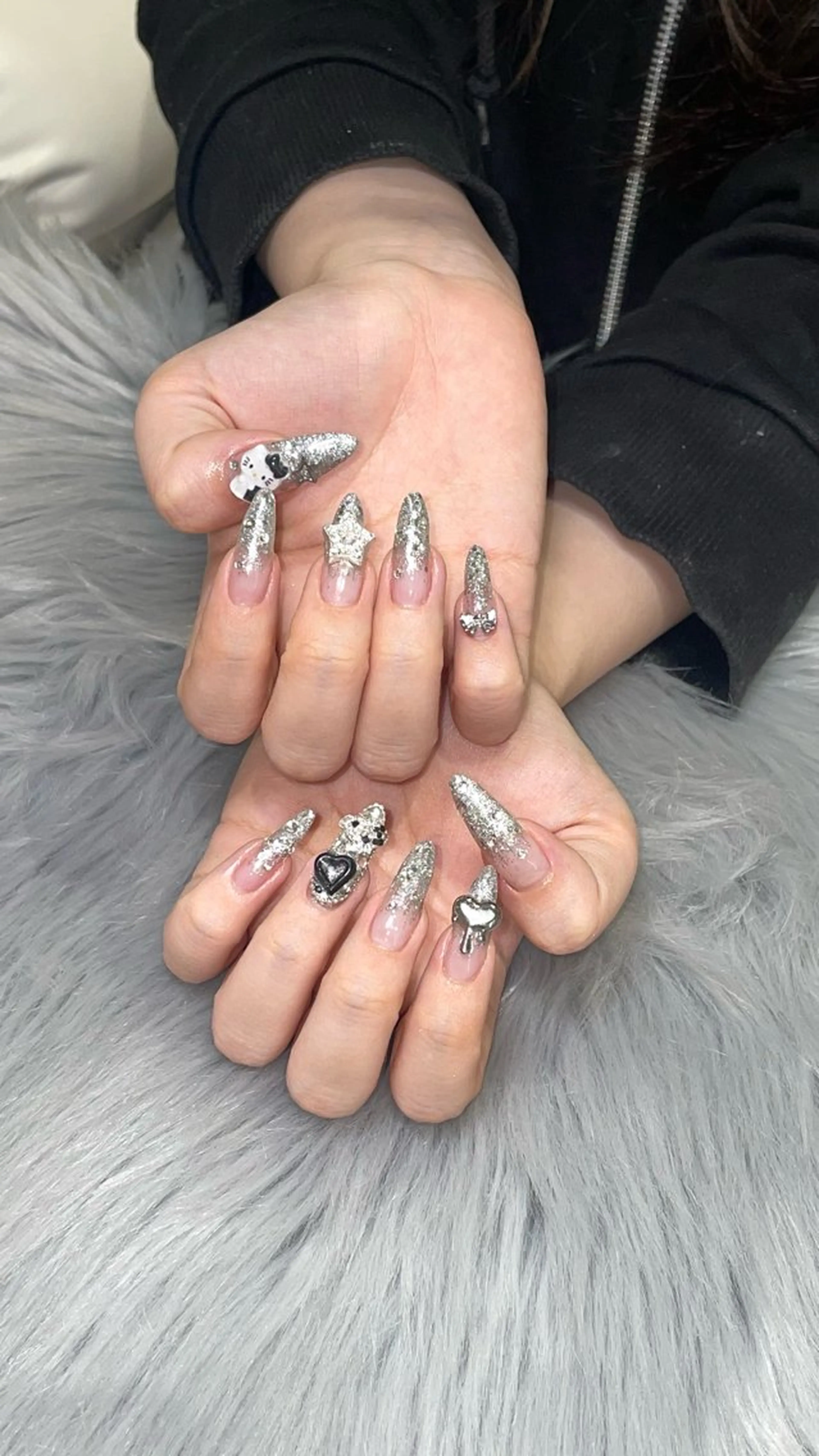 ネイル ラメ(グリッター) RICO Nail パーツつけ放題🌈のネイルデザイン