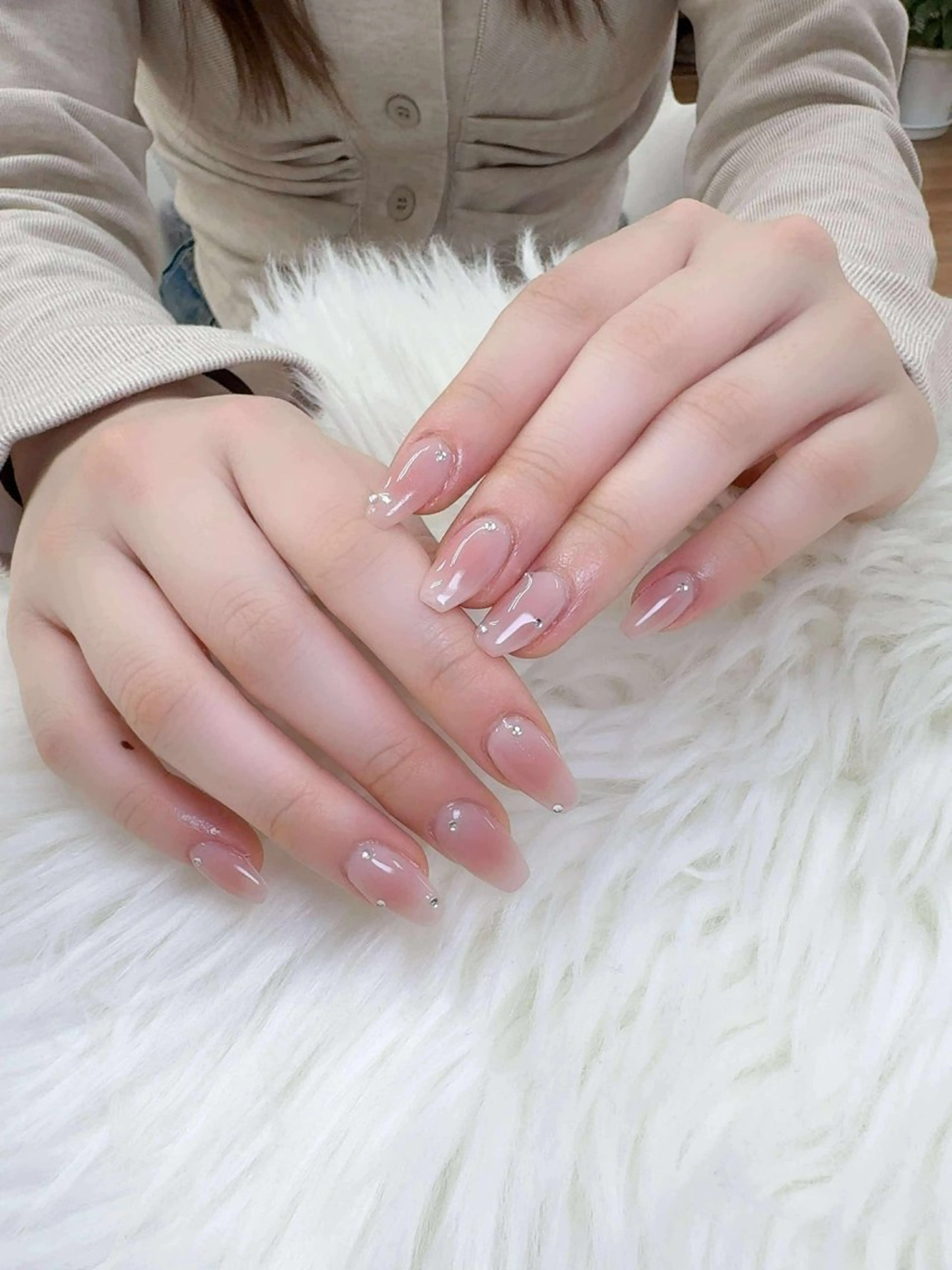 メンズ ネイル メンズ韓国風 フレンチネイル グラデーション 韓国ネイル マグネットネイル ハンドネイル Squen Nail 【持ち込みOK】のネイルデザイン